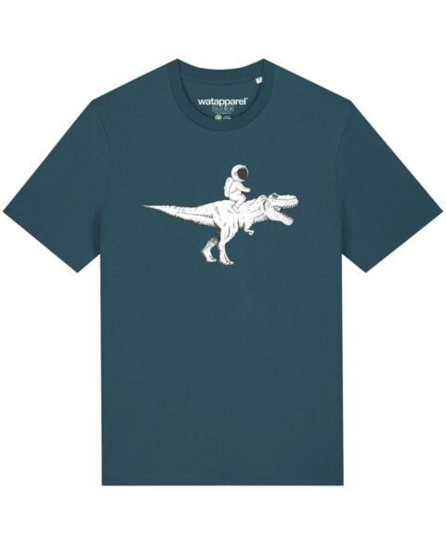 watapparel T-Shirt Unisex Astronaut on T-Rex – Ansicht 2