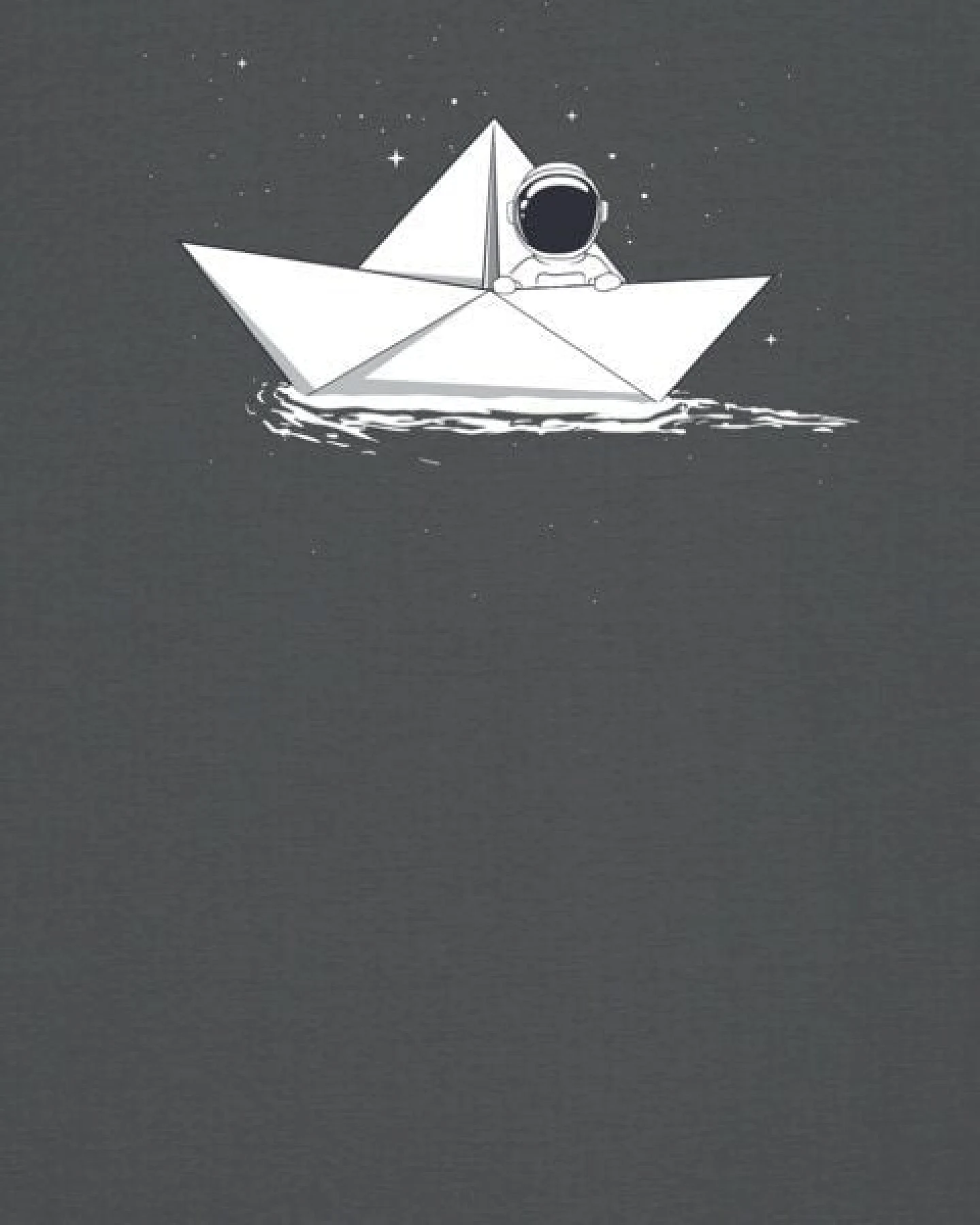 watapparel T-Shirt Astronaut in paper boat – Ansicht 3