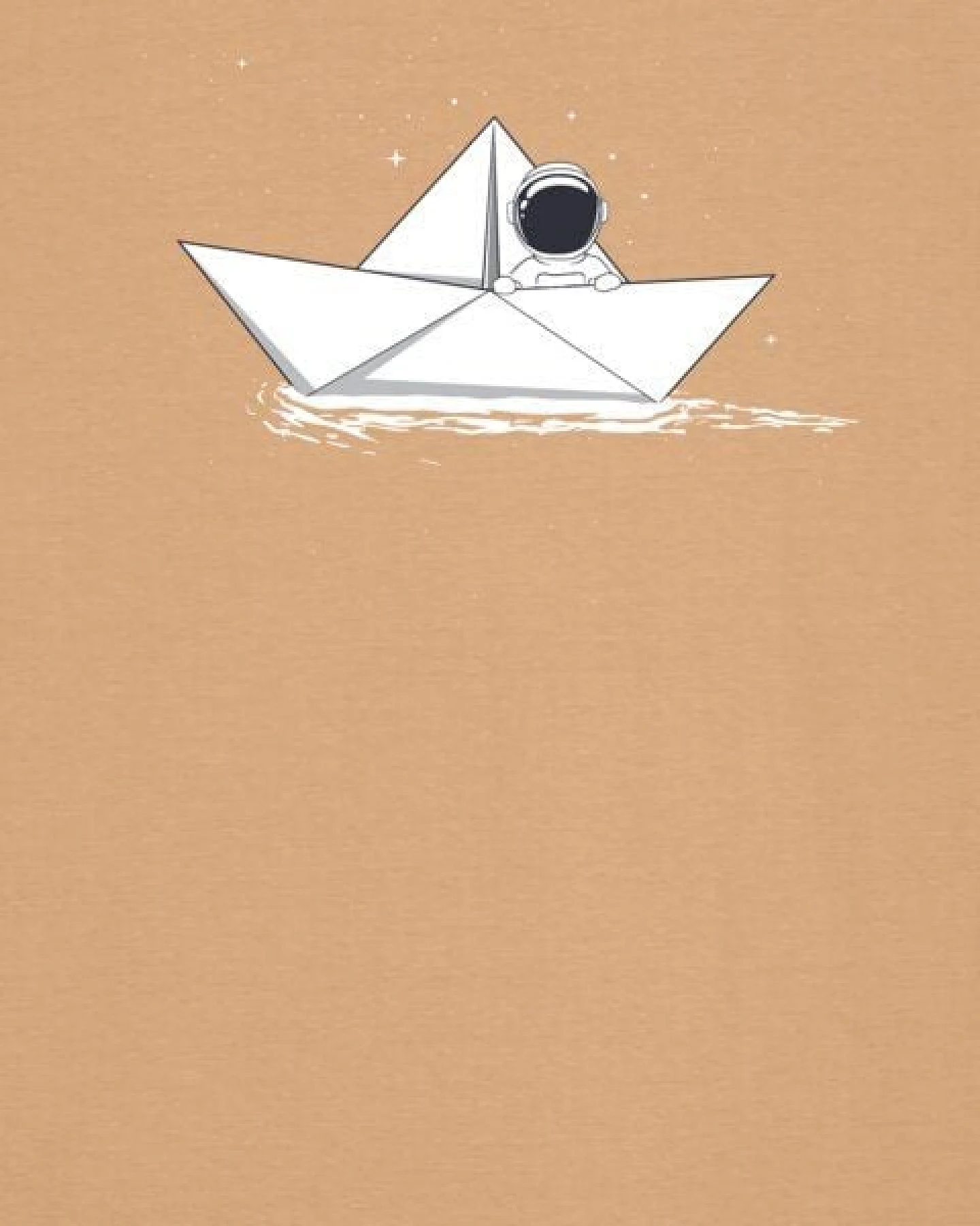 watapparel T-Shirt Astronaut in paper boat – Ansicht 3