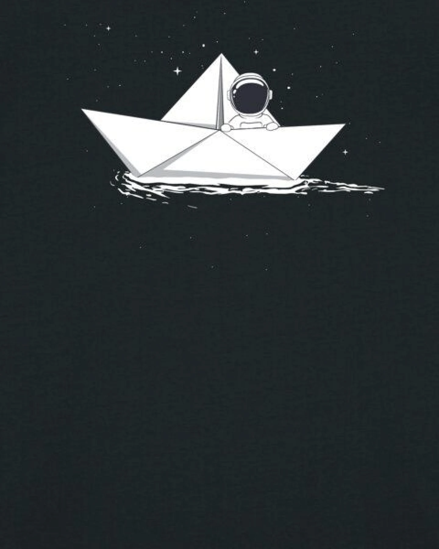 watapparel T-Shirt Astronaut in paper boat – Ansicht 3