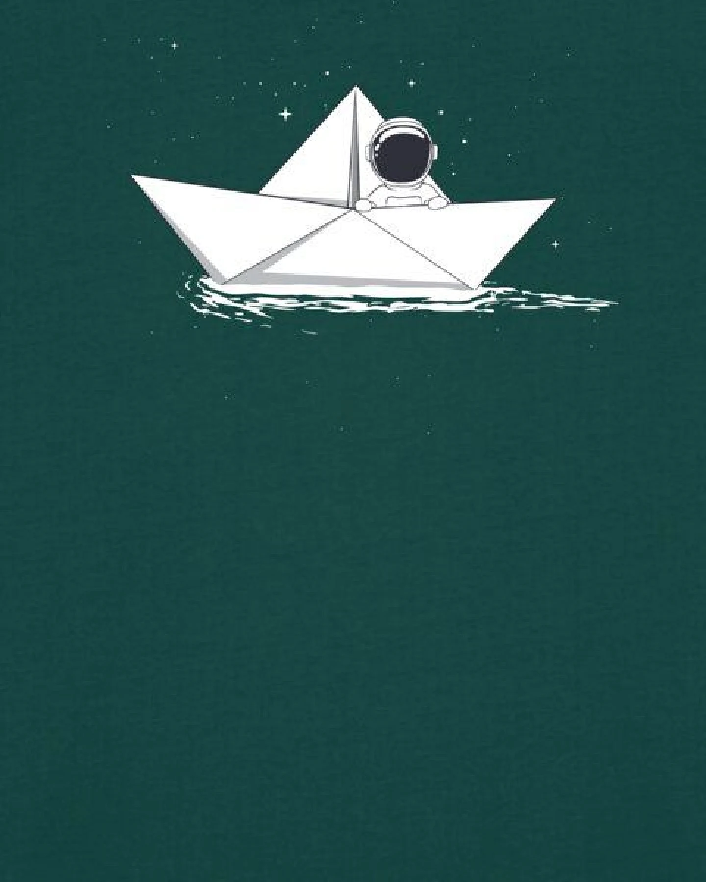 watapparel T-Shirt Astronaut in paper boat – Ansicht 3