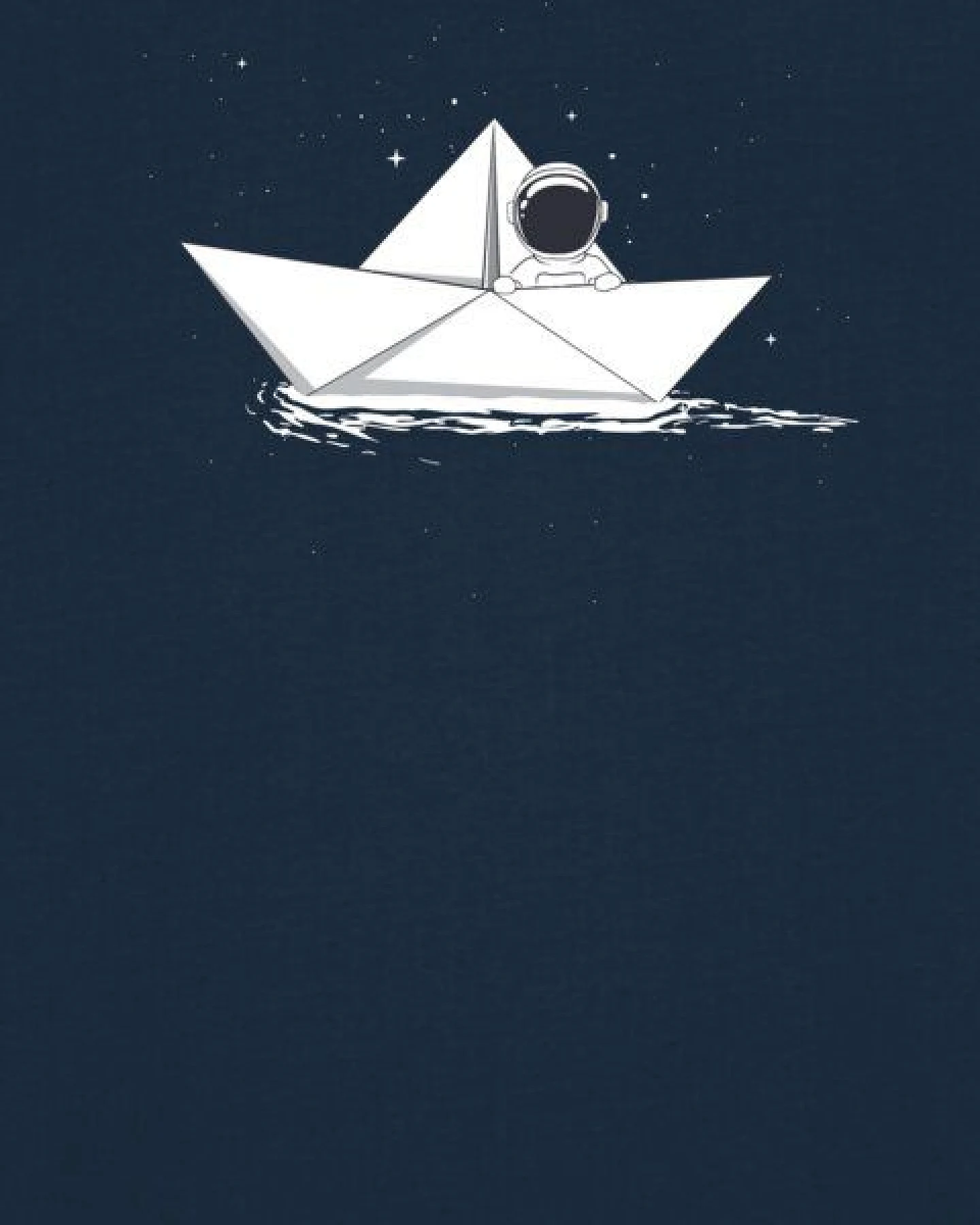 watapparel T-Shirt Astronaut in paper boat – Ansicht 3
