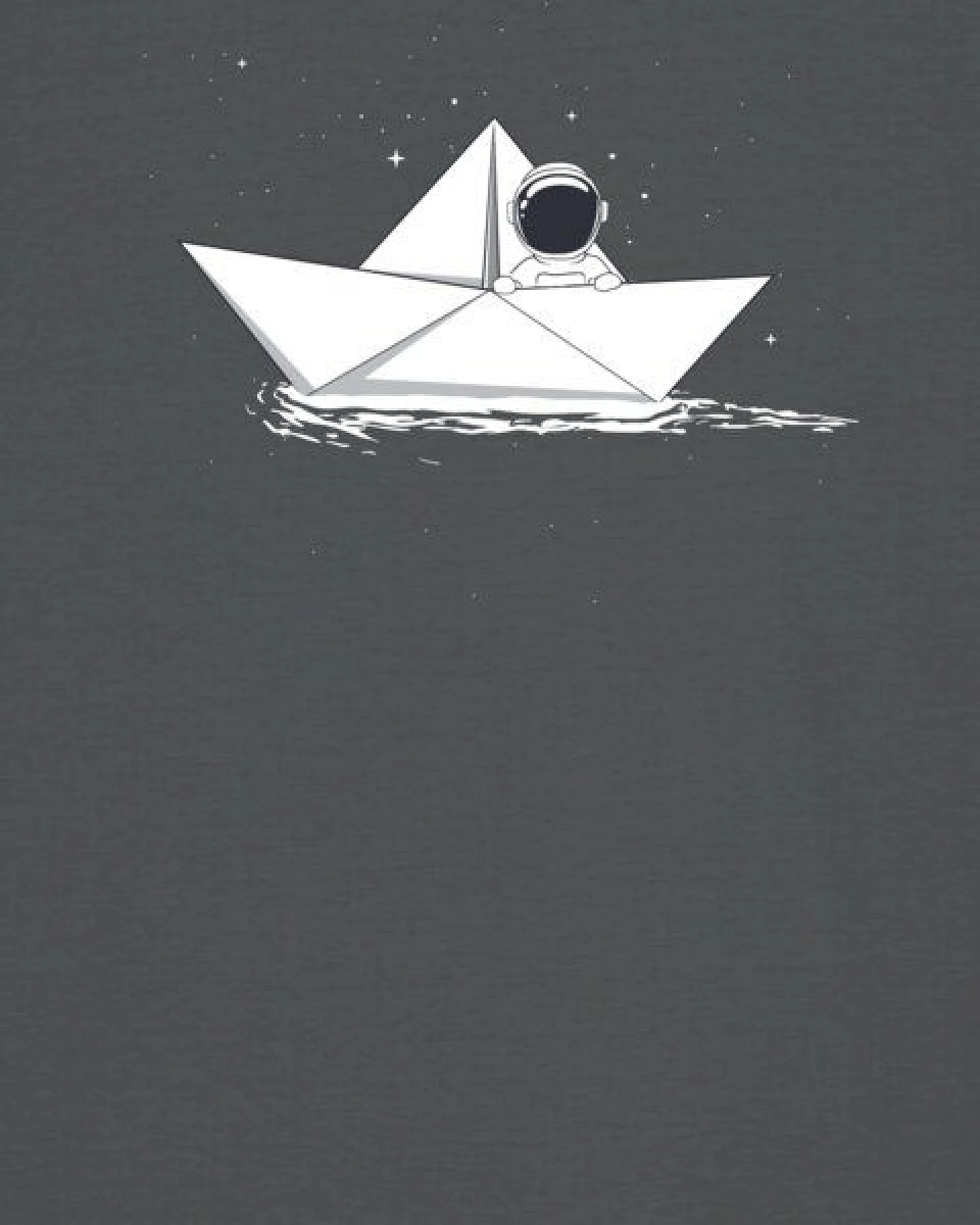 watapparel T-Shirt Astronaut in paper boat – Ansicht 3
