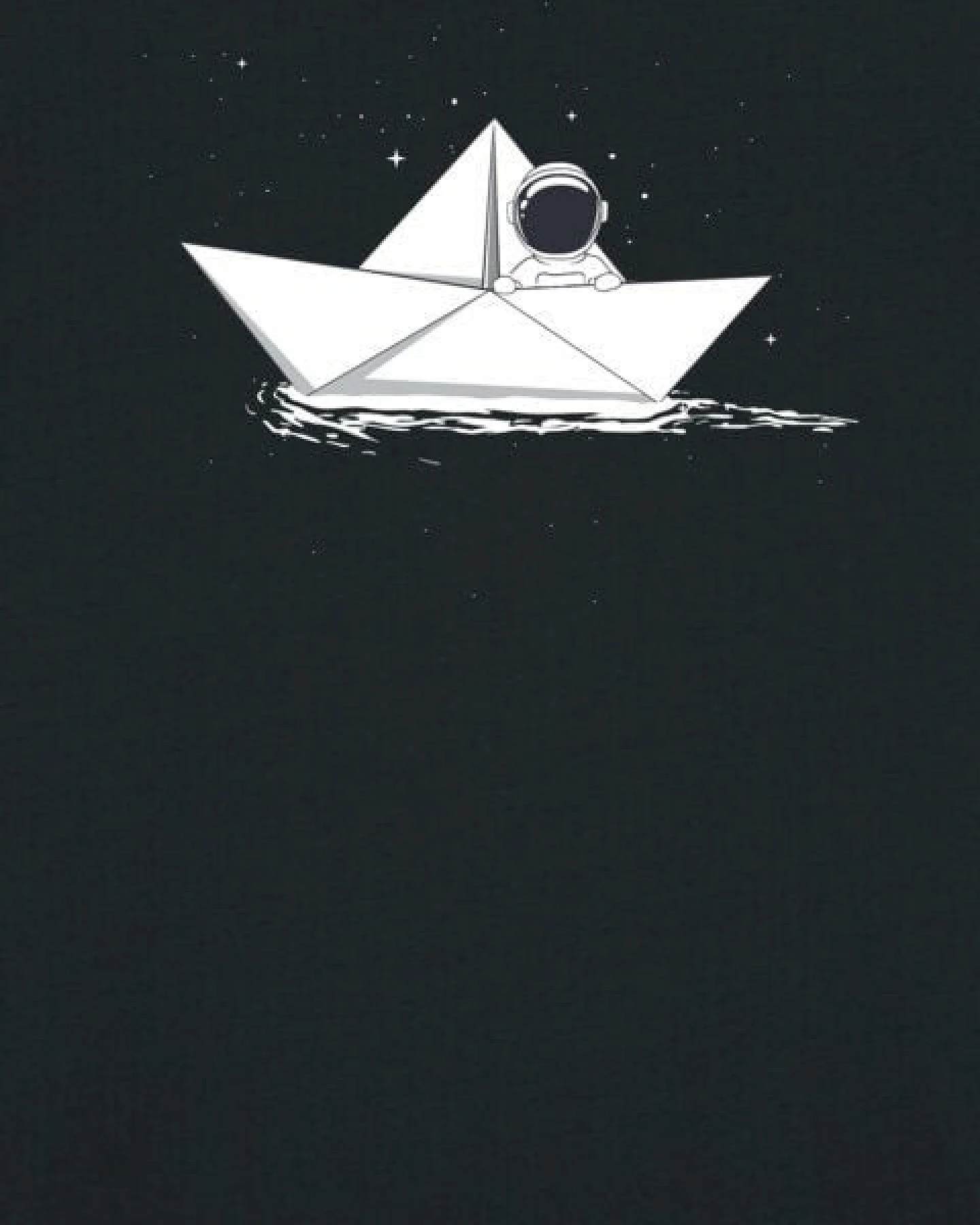 watapparel T-Shirt Astronaut in paper boat – Ansicht 3