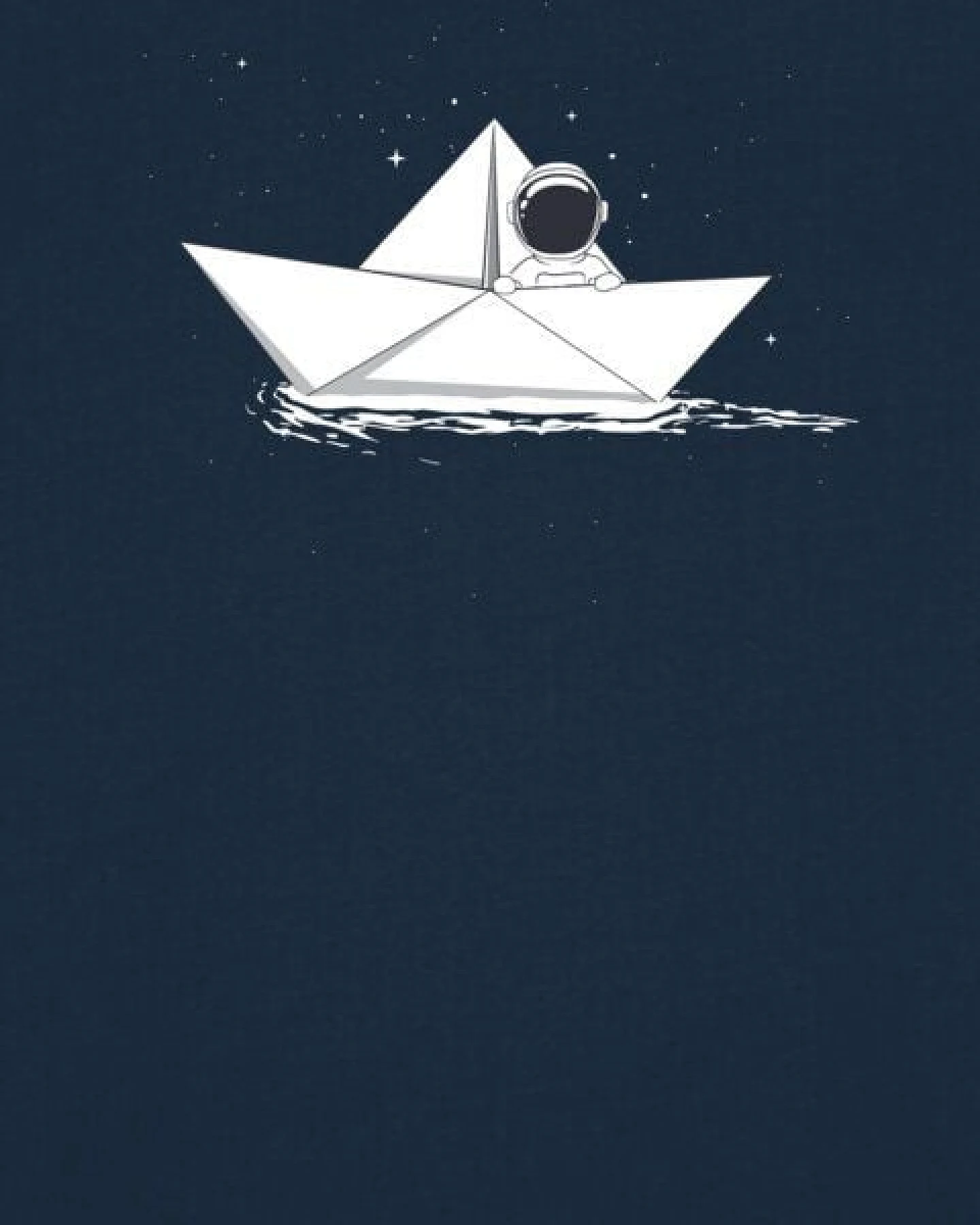 watapparel T-Shirt Astronaut in paper boat – Ansicht 3