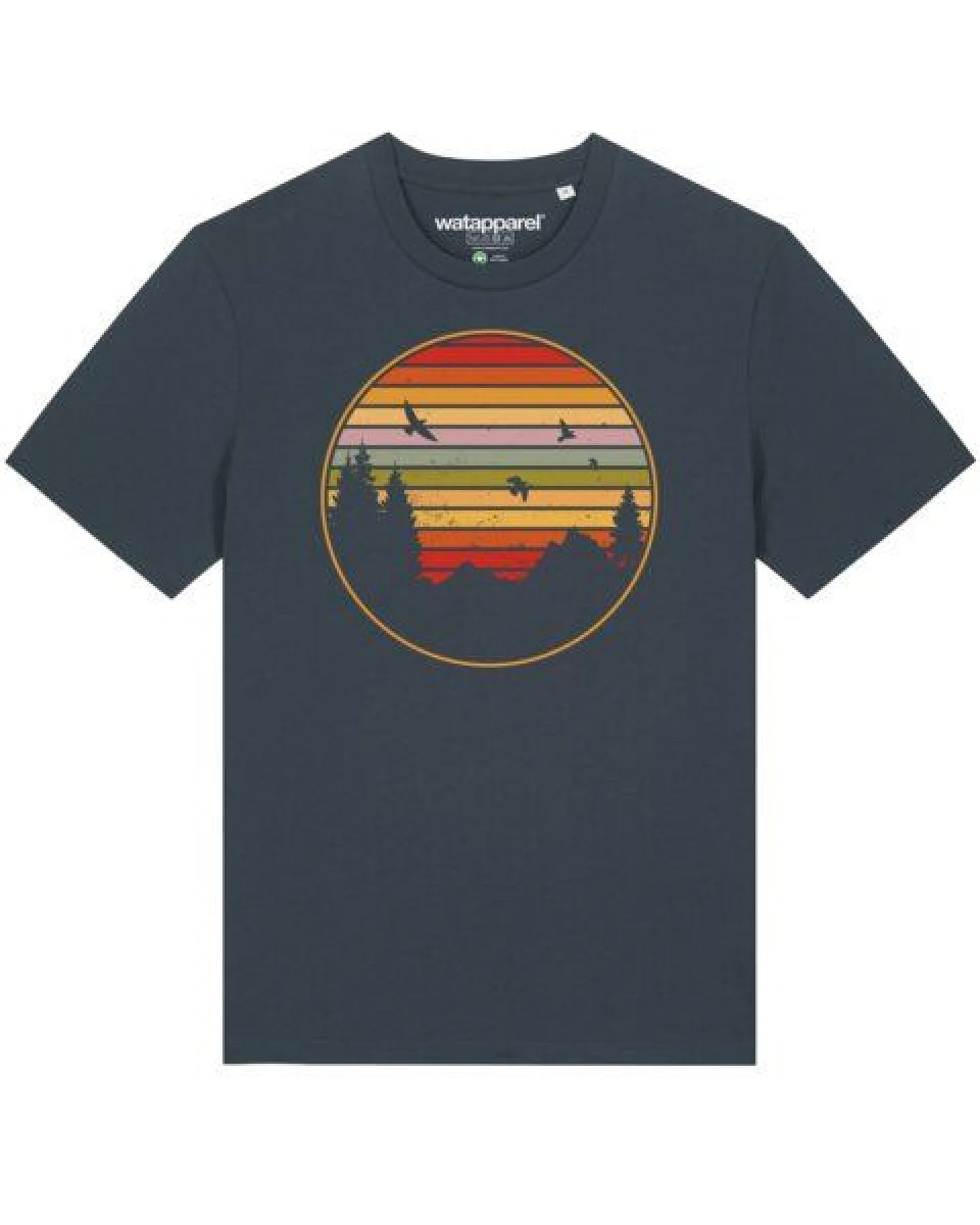 watapparel T-Shirt Sunset Berge & Tannen – Ansicht 2