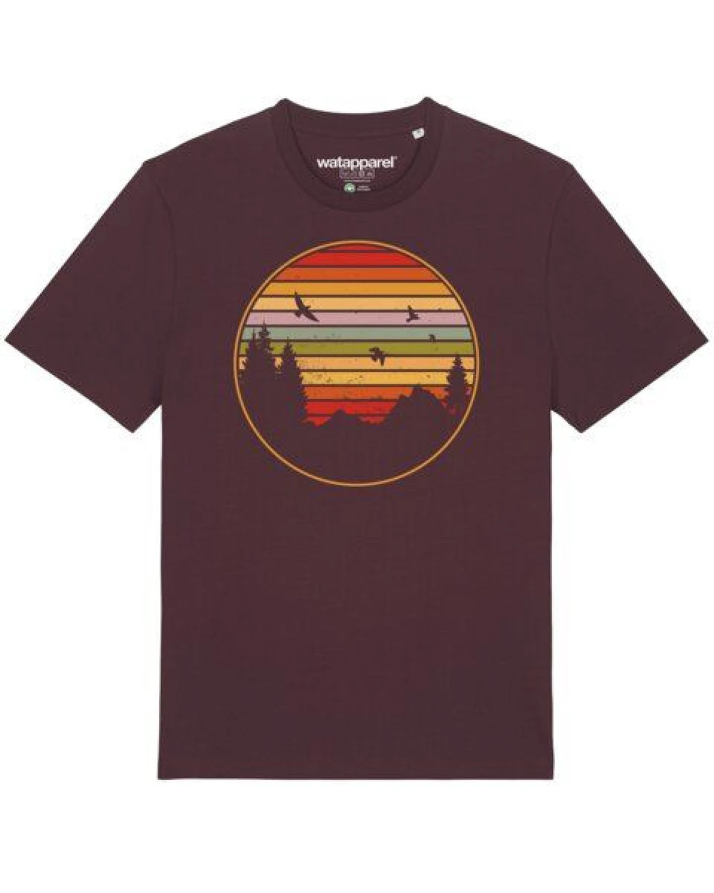 watapparel T-Shirt Sunset Berge & Tannen – Ansicht 2