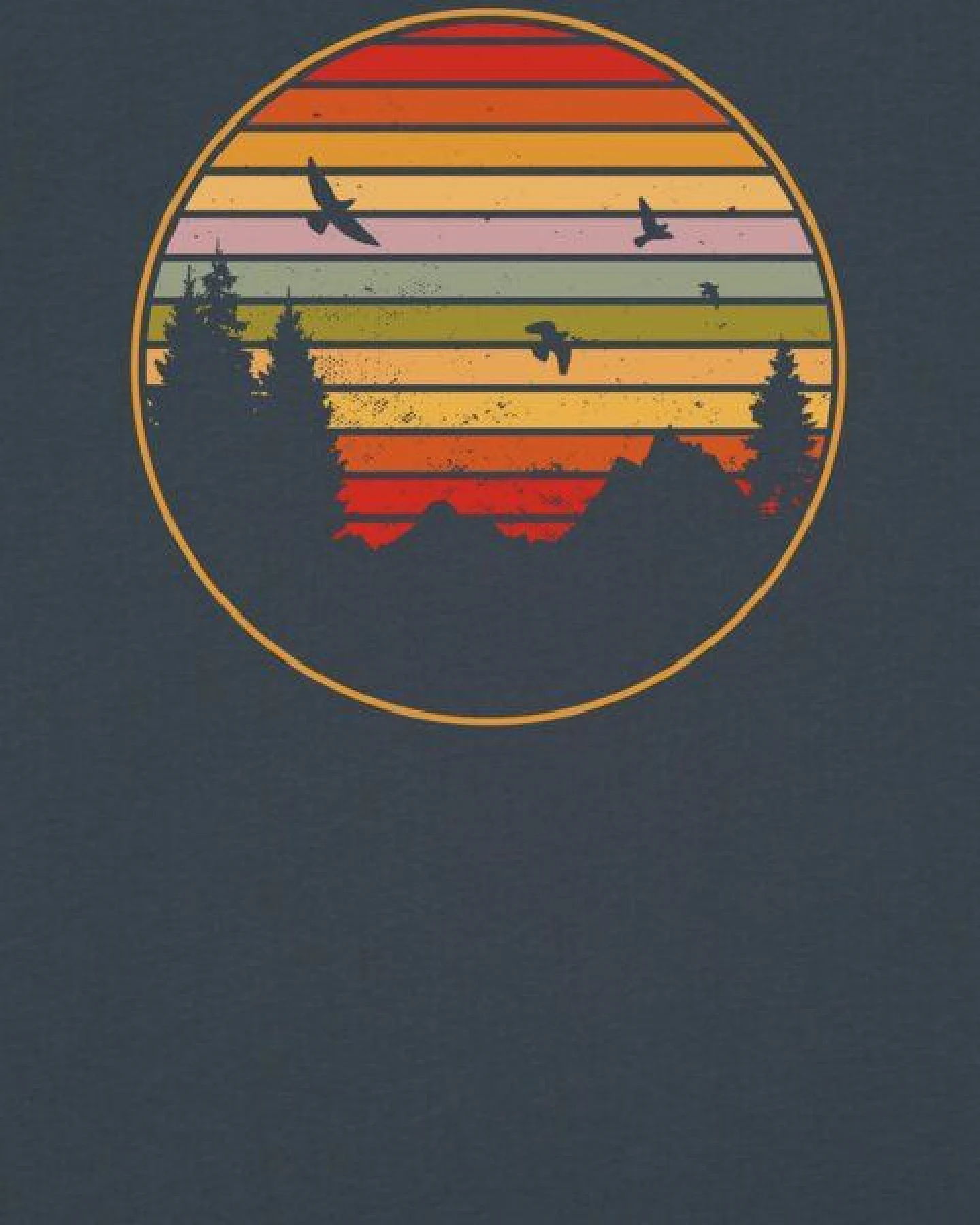 watapparel T-Shirt Sunset Berge & Tannen – Ansicht 3
