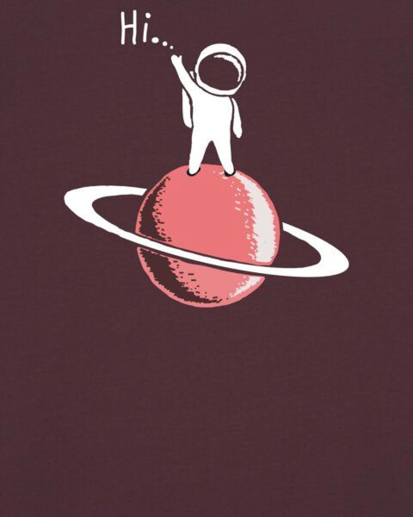 watapparel T-Shirt Unisex Astronaut says Hi – Ansicht 3