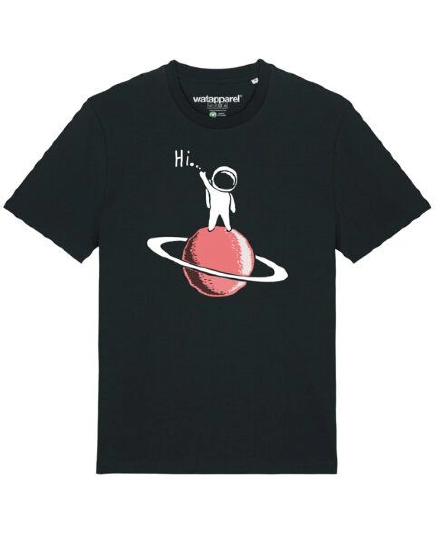 watapparel T-Shirt Unisex Astronaut says Hi – Ansicht 2