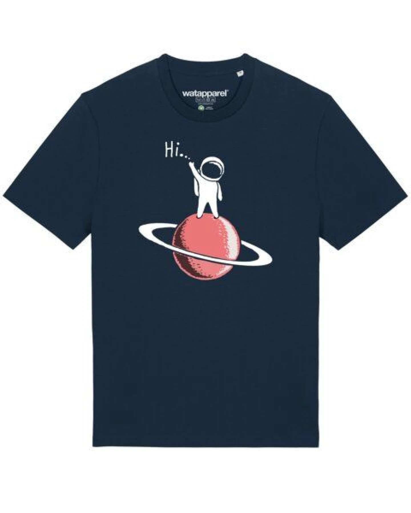 watapparel T-Shirt Unisex Astronaut says Hi – Ansicht 2