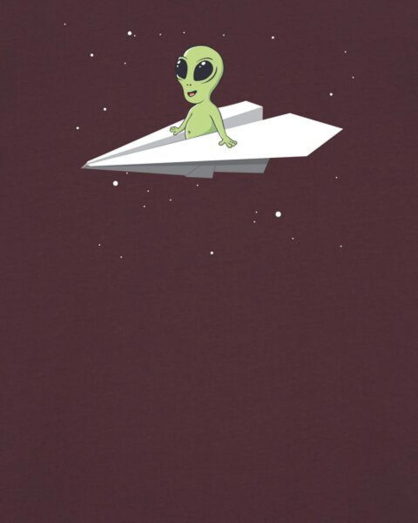 watapparel T-Shirt Unisex Alien on a paper plane – Ansicht 3