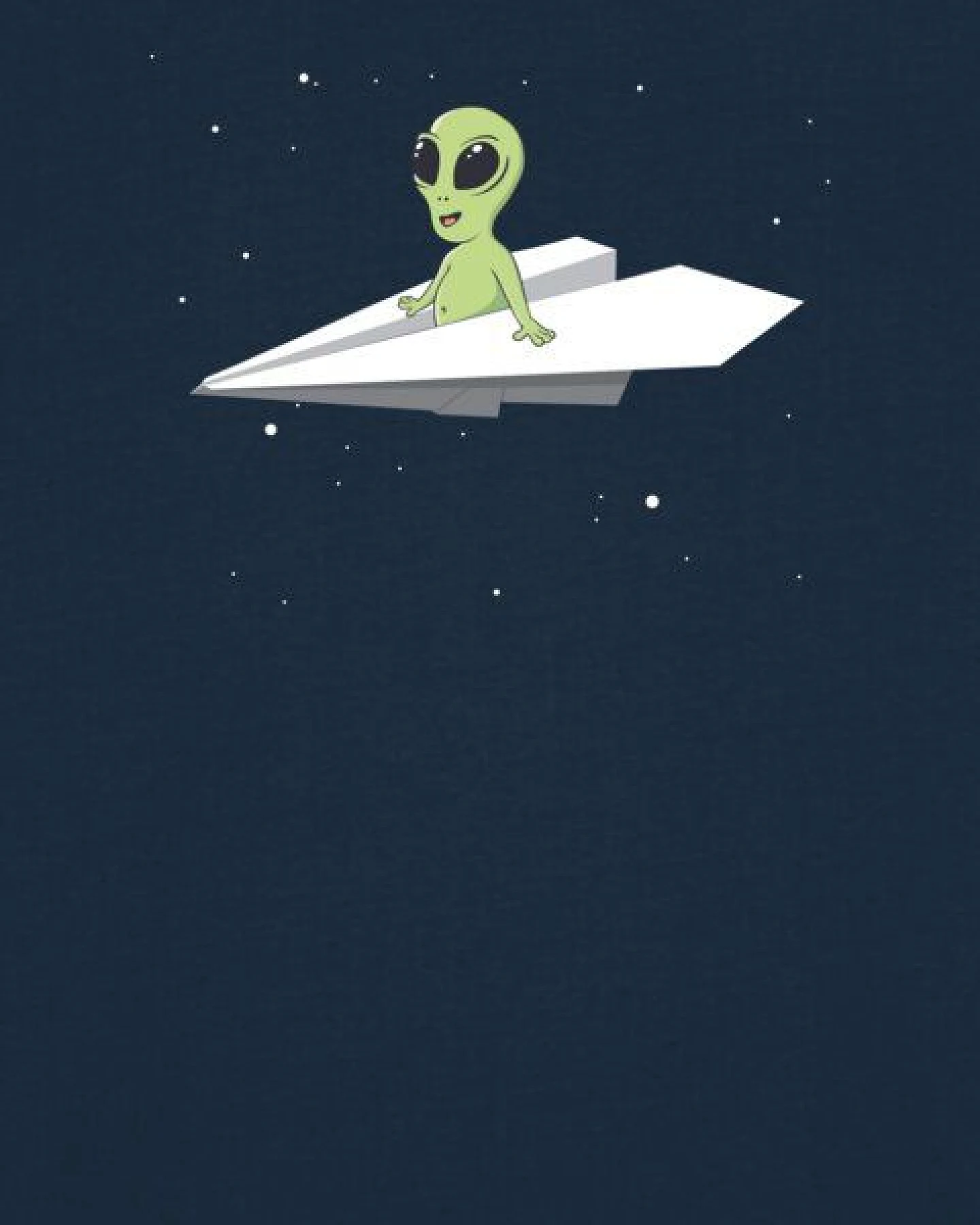 watapparel T-Shirt Unisex Alien on a paper plane – Ansicht 3