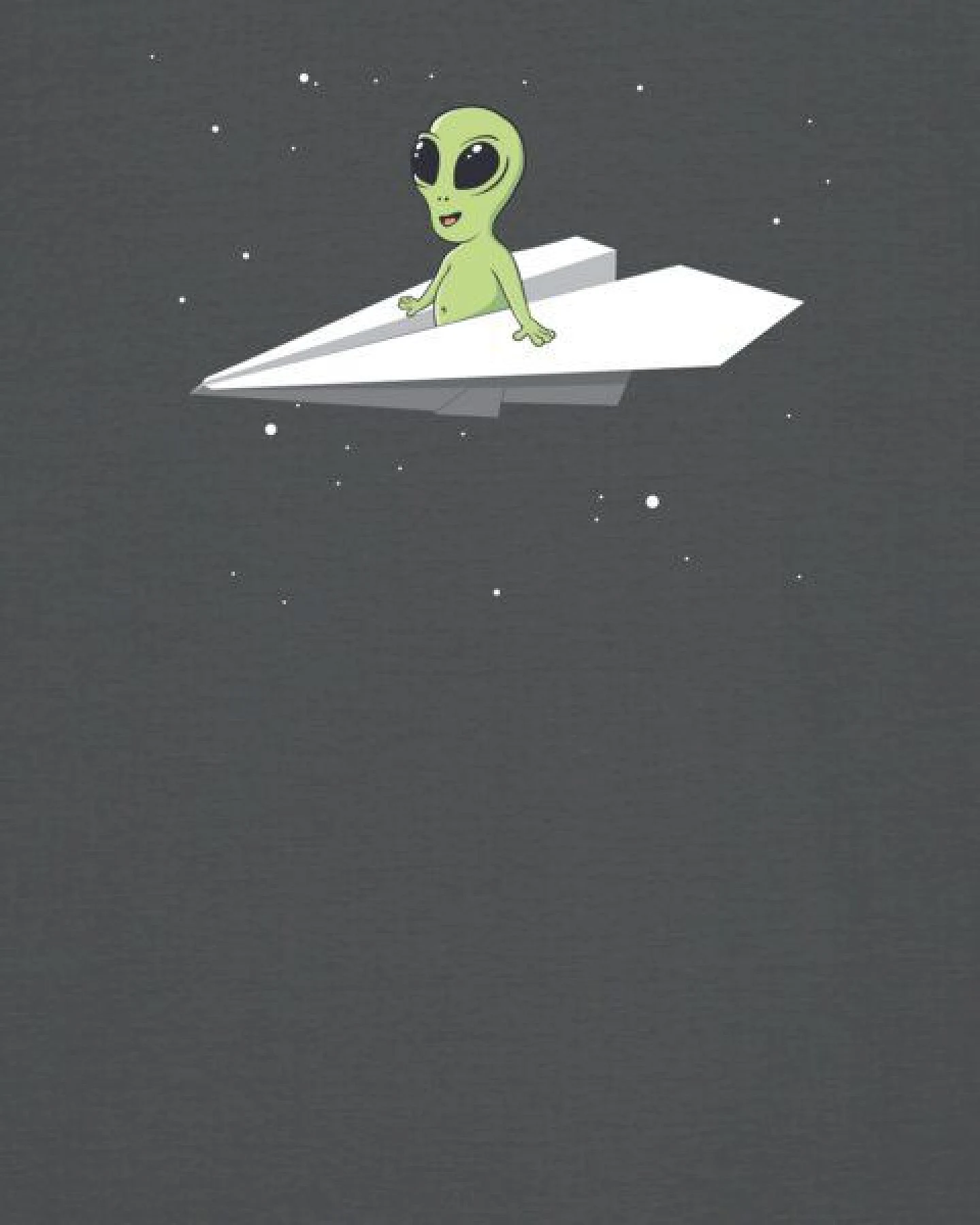 watapparel T-Shirt Unisex Alien on a paper plane – Ansicht 3