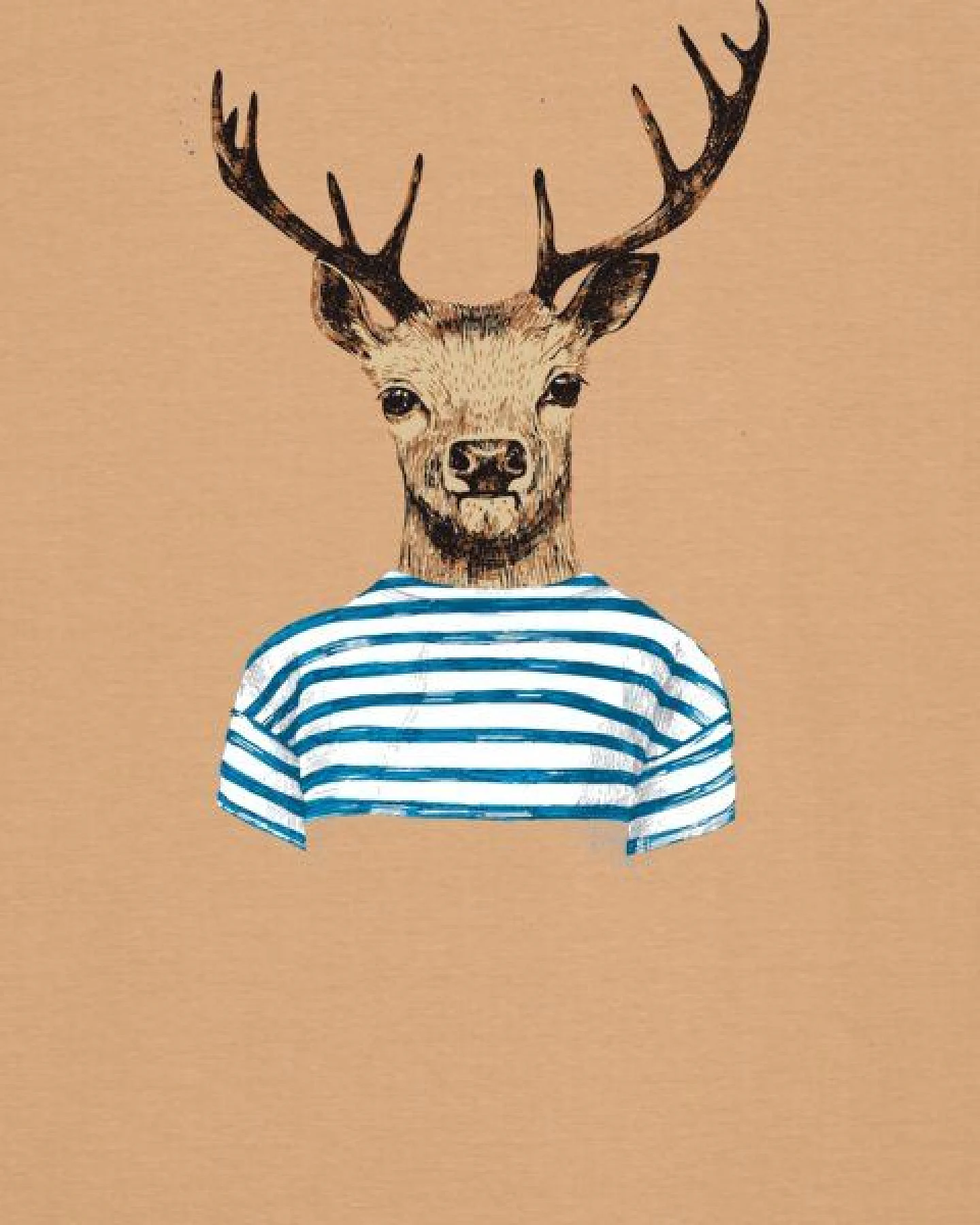 watapparel T-Shirt Unisex Hirsch – Ansicht 3