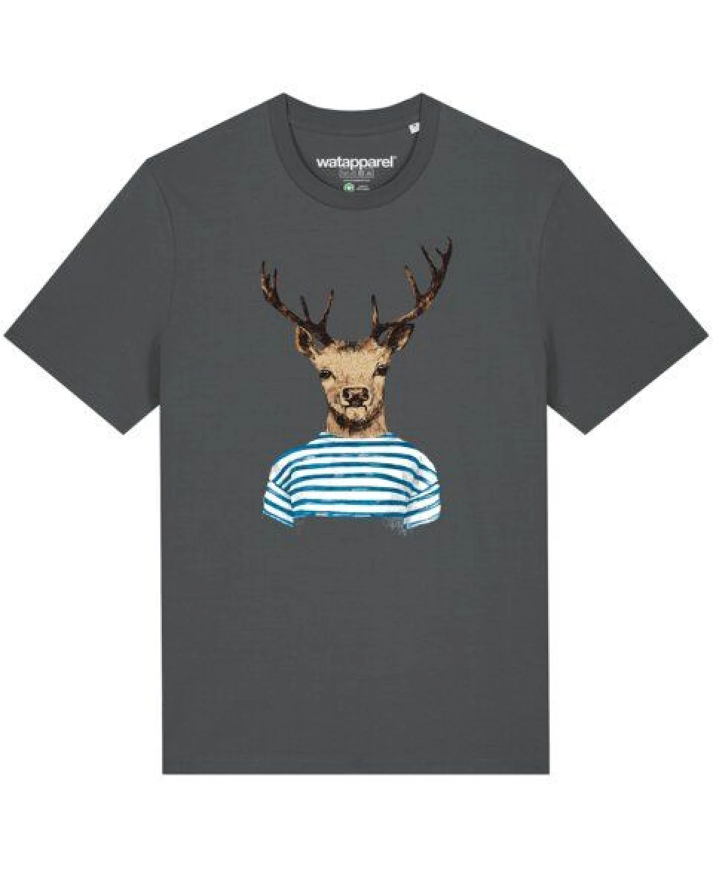 watapparel T-Shirt Unisex Hirsch – Ansicht 2