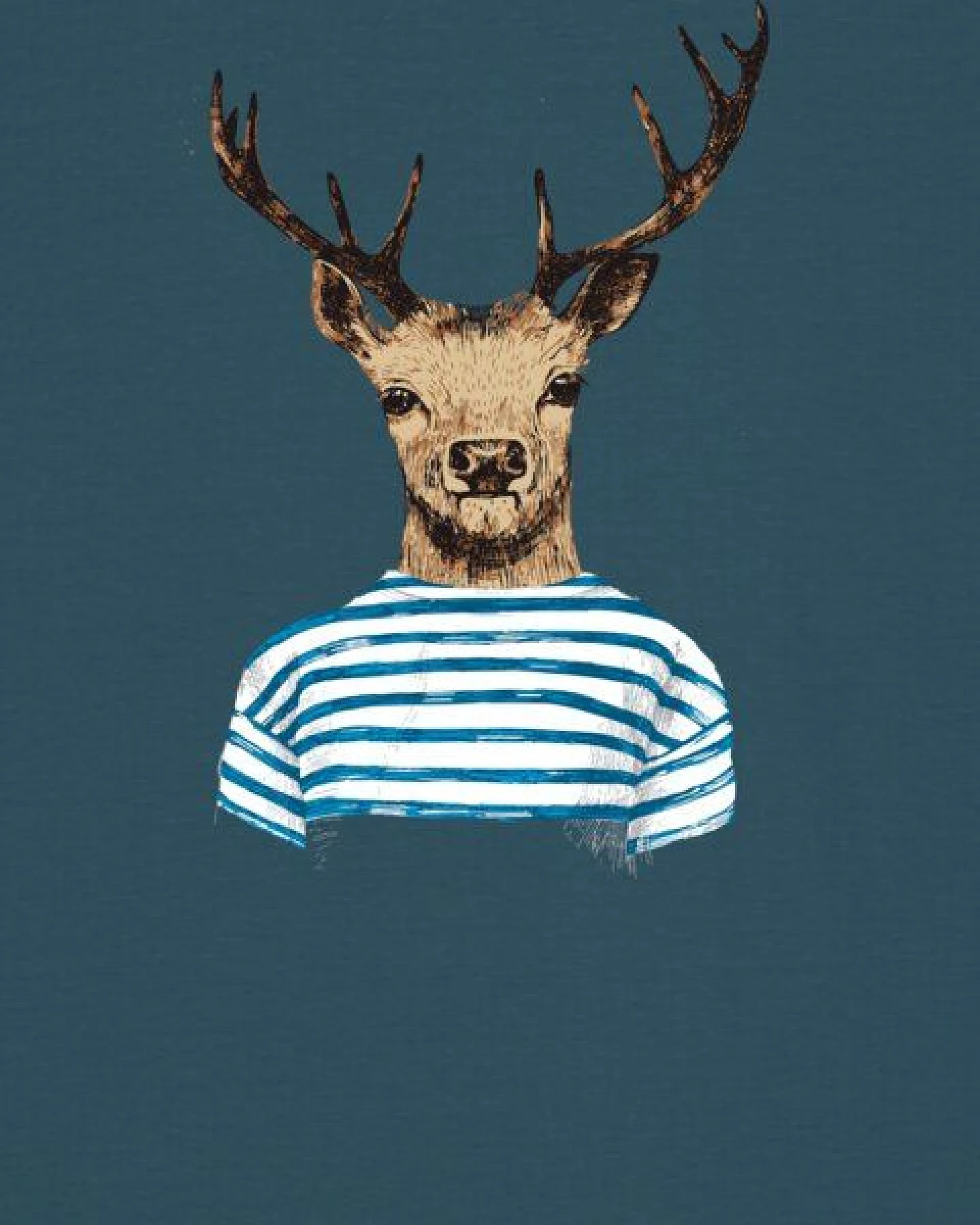 watapparel T-Shirt Unisex Hirsch – Ansicht 3