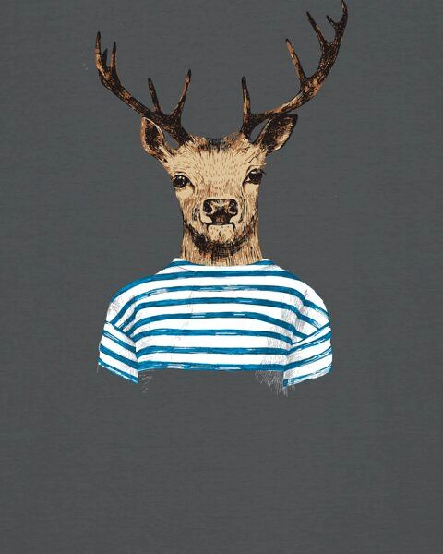 watapparel T-Shirt Unisex Hirsch – Ansicht 3
