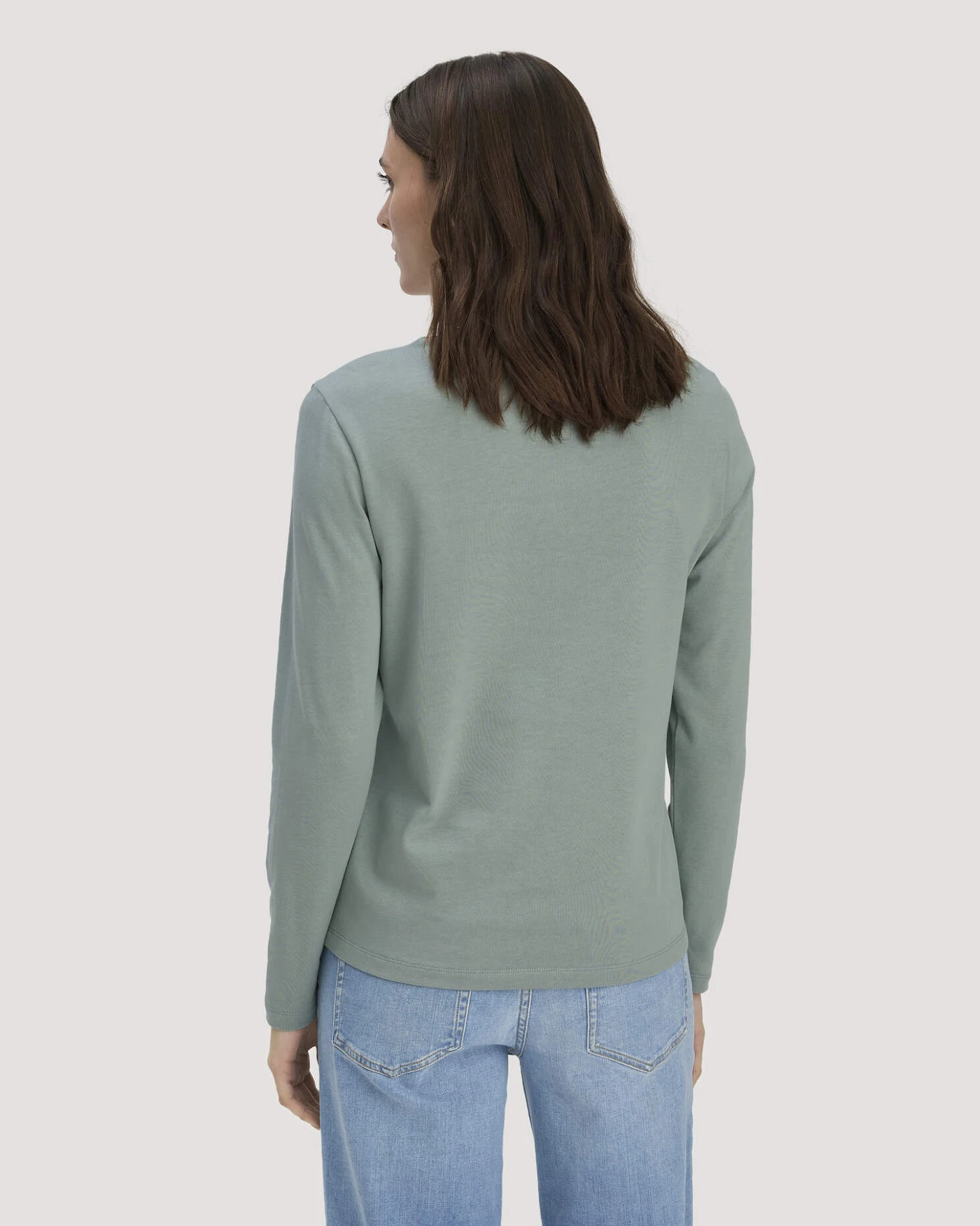 hessnatur Damen Heavy Shirt Relaxed aus Bio-Baumwolle - grün - Größe 40 – Ansicht 3