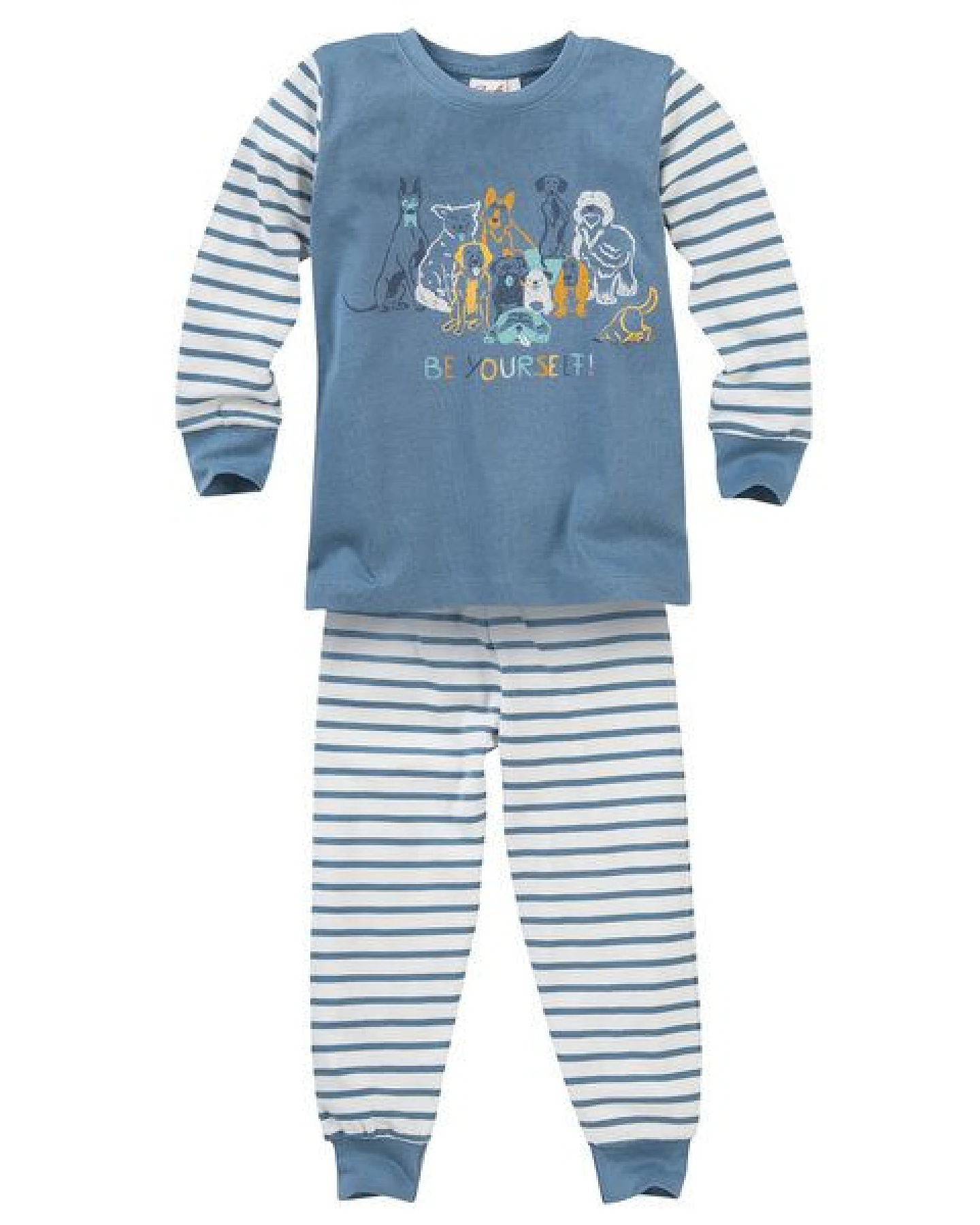 People Wear Organic Pyjama "Hundebande", Langarm Schlafanzug aus Bio-Baumwolle – Ansicht 2