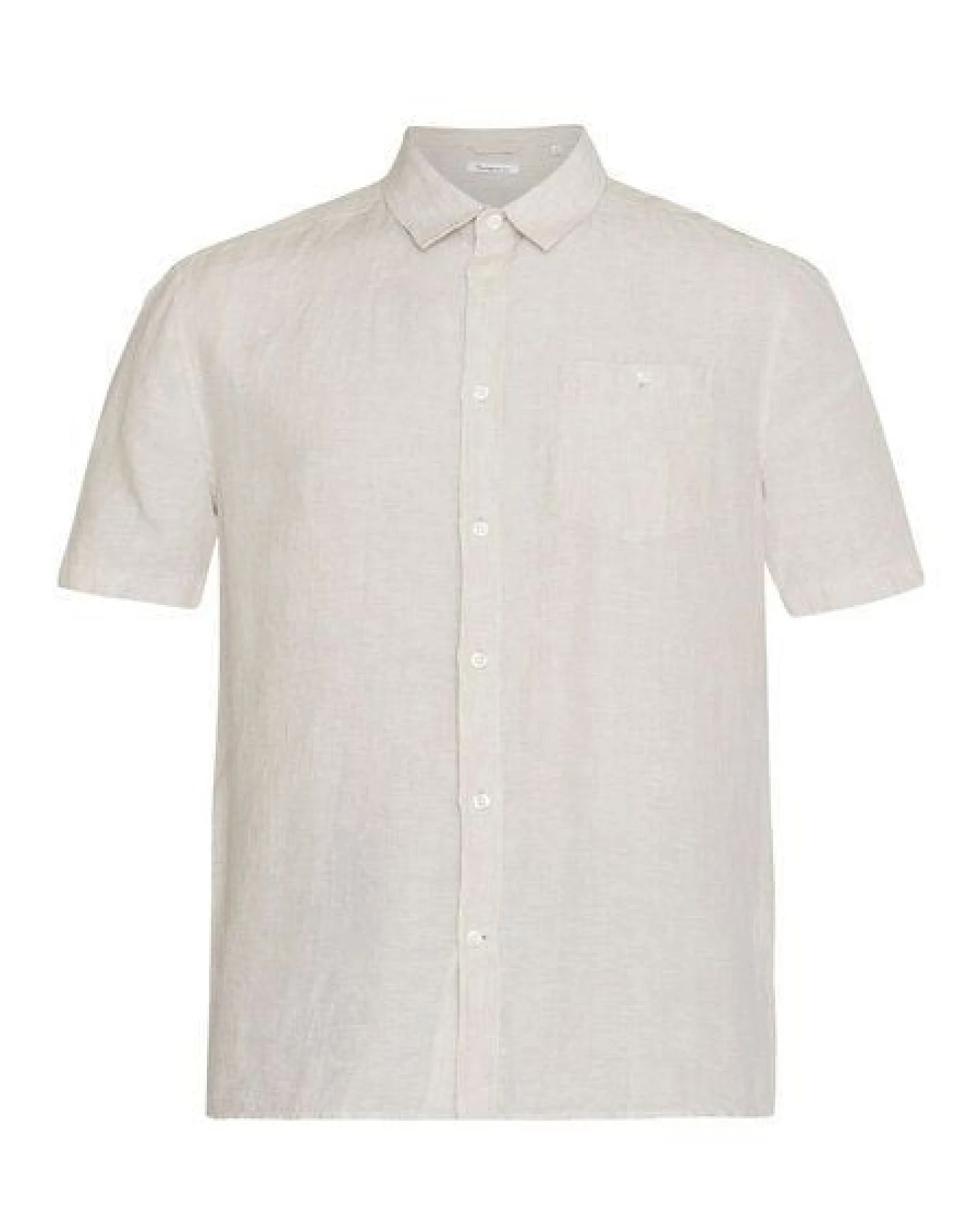 KnowledgeCotton Apparel Hemd - Regular Linen Short Sleeve Shirt - aus 100% Leinen – Ansicht 4