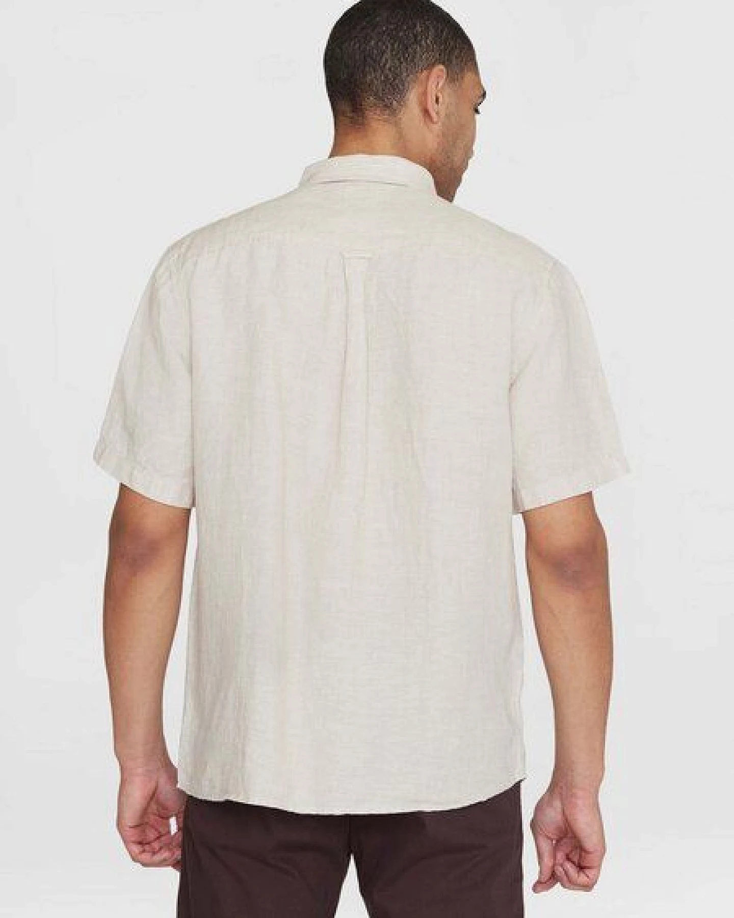 KnowledgeCotton Apparel Hemd - Regular Linen Short Sleeve Shirt - aus 100% Leinen – Ansicht 2