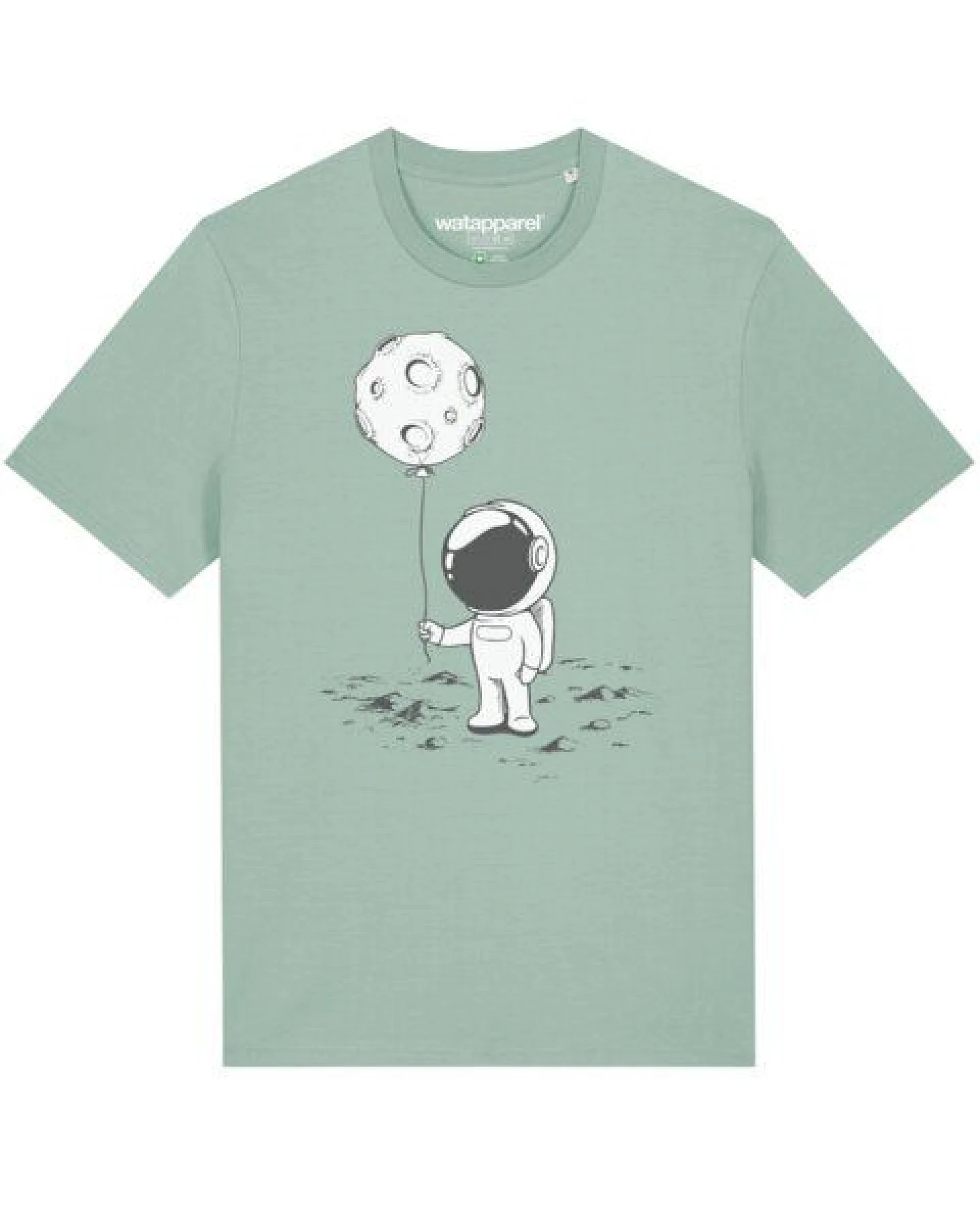 watapparel T-Shirt Unisex Kleiner Astronaut mit Luftballon – Ansicht 2