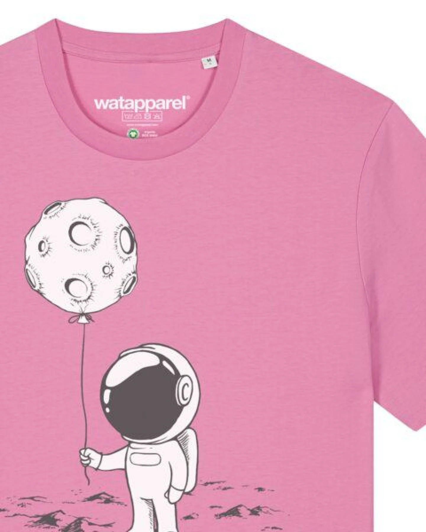watapparel T-Shirt Unisex Kleiner Astronaut mit Luftballon – Ansicht 3