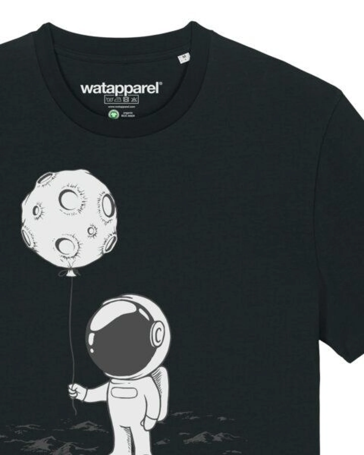watapparel T-Shirt Unisex Kleiner Astronaut mit Luftballon – Ansicht 3