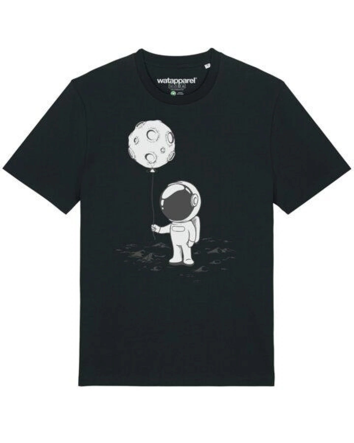 watapparel T-Shirt Unisex Kleiner Astronaut mit Luftballon – Ansicht 2