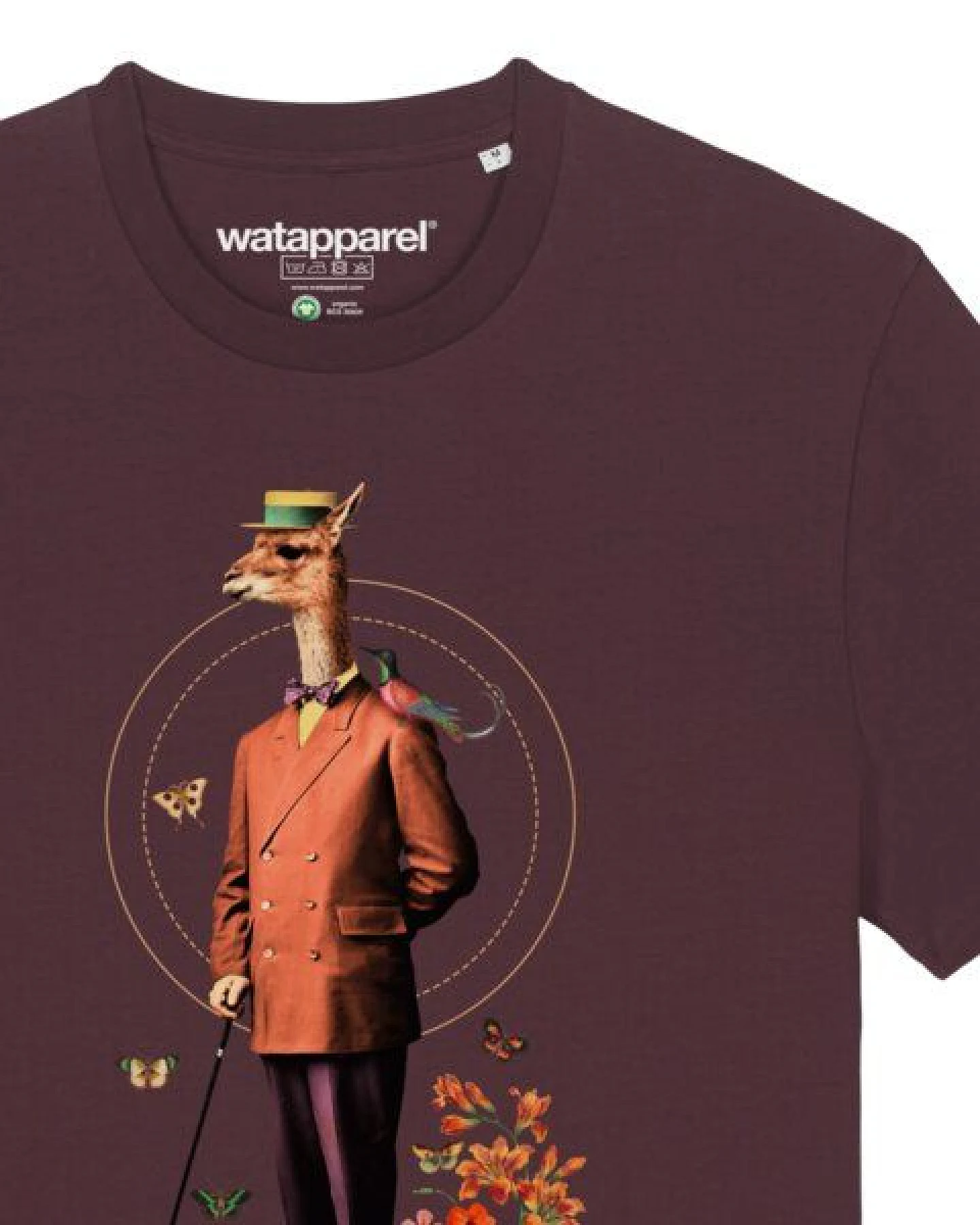 watapparel T-Shirt Unisex Fancy Llama – Ansicht 3