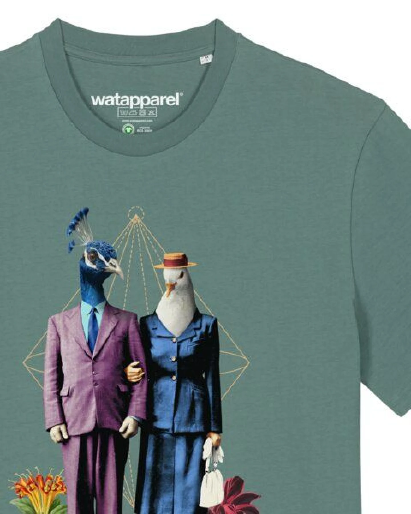 watapparel T-Shirt Unisex Fancy Birds – Ansicht 3