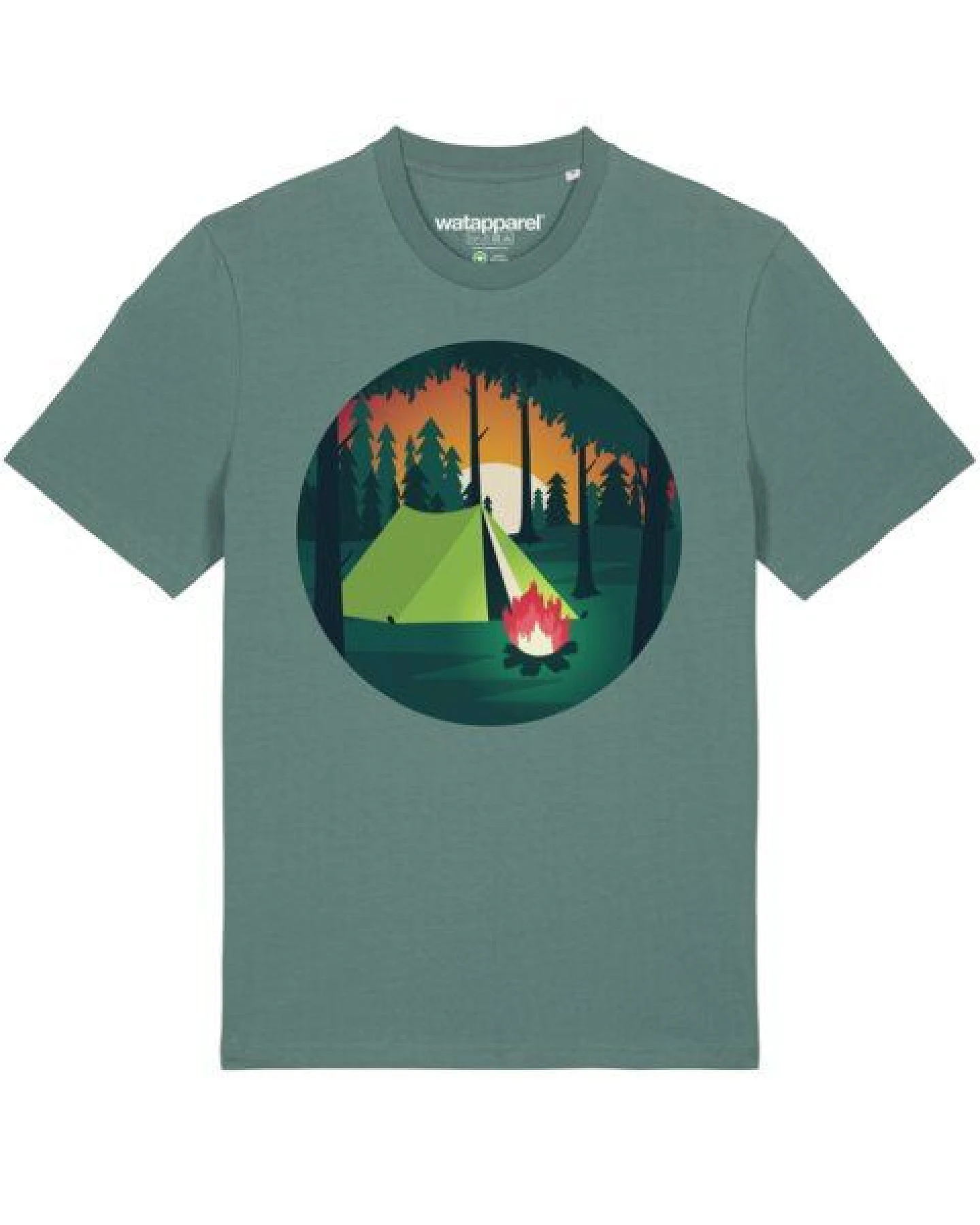 watapparel T-Shirt Unisex Zelten – Ansicht 2