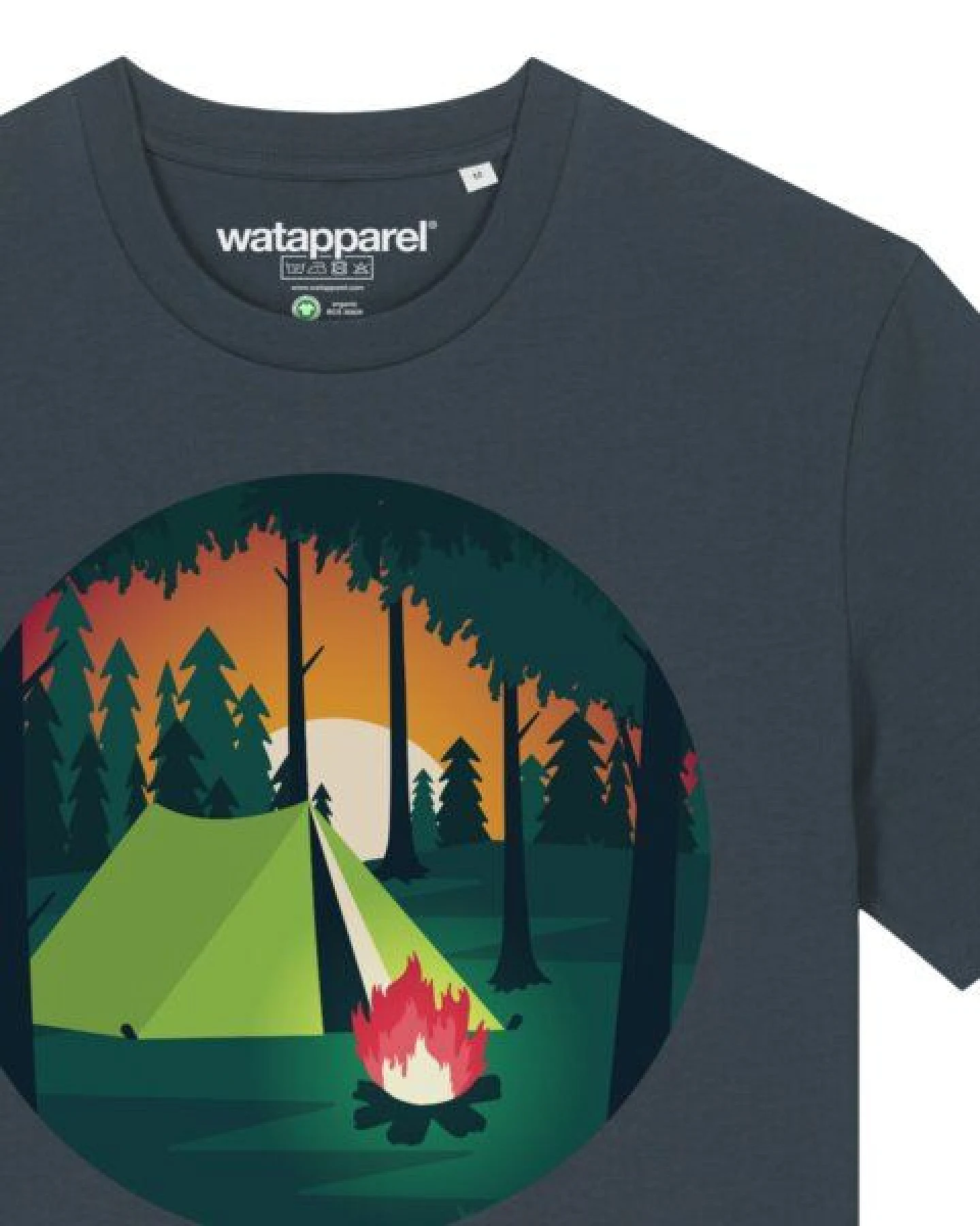 watapparel T-Shirt Unisex Zelten – Ansicht 3