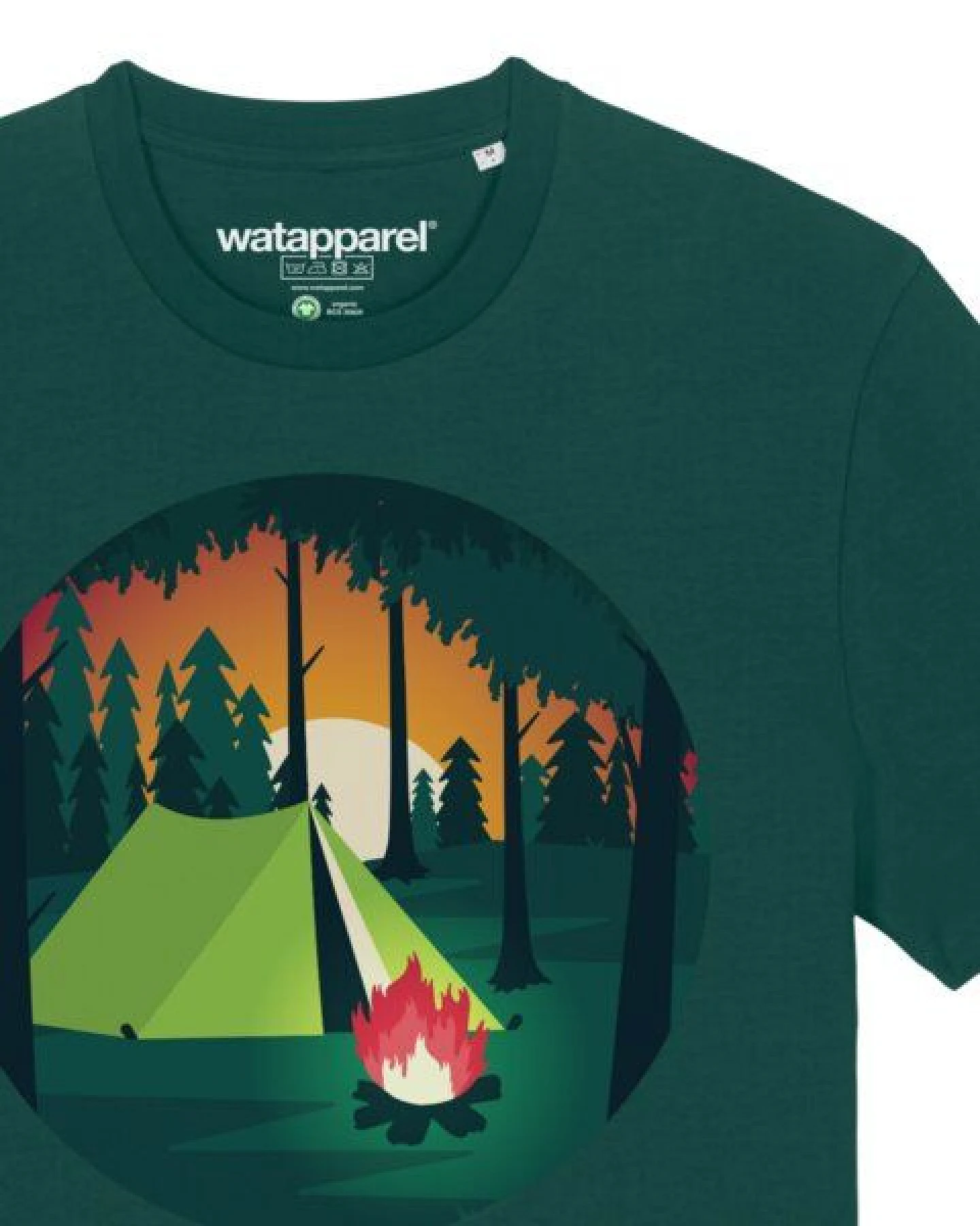 watapparel T-Shirt Unisex Zelten – Ansicht 3