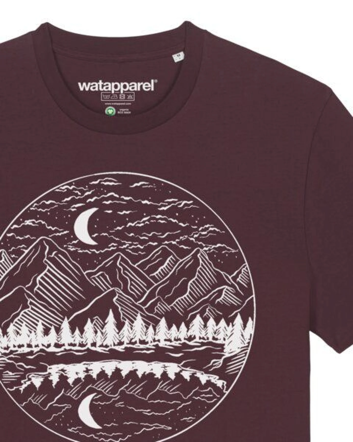 watapparel T-Shirt Unisex Mountains by night – Ansicht 3
