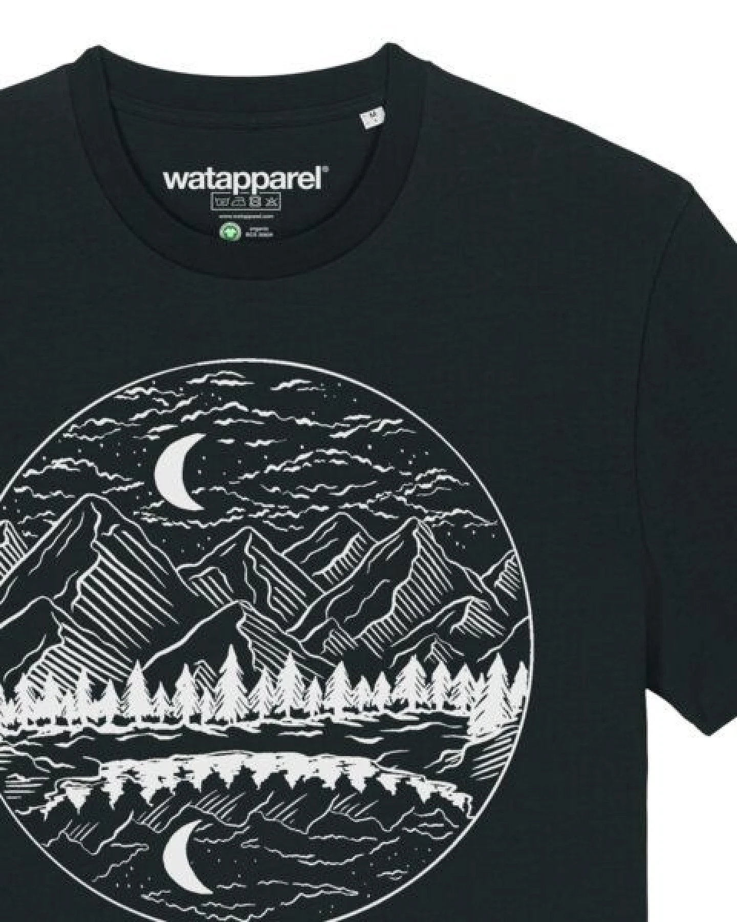 watapparel T-Shirt Unisex Mountains by night – Ansicht 3