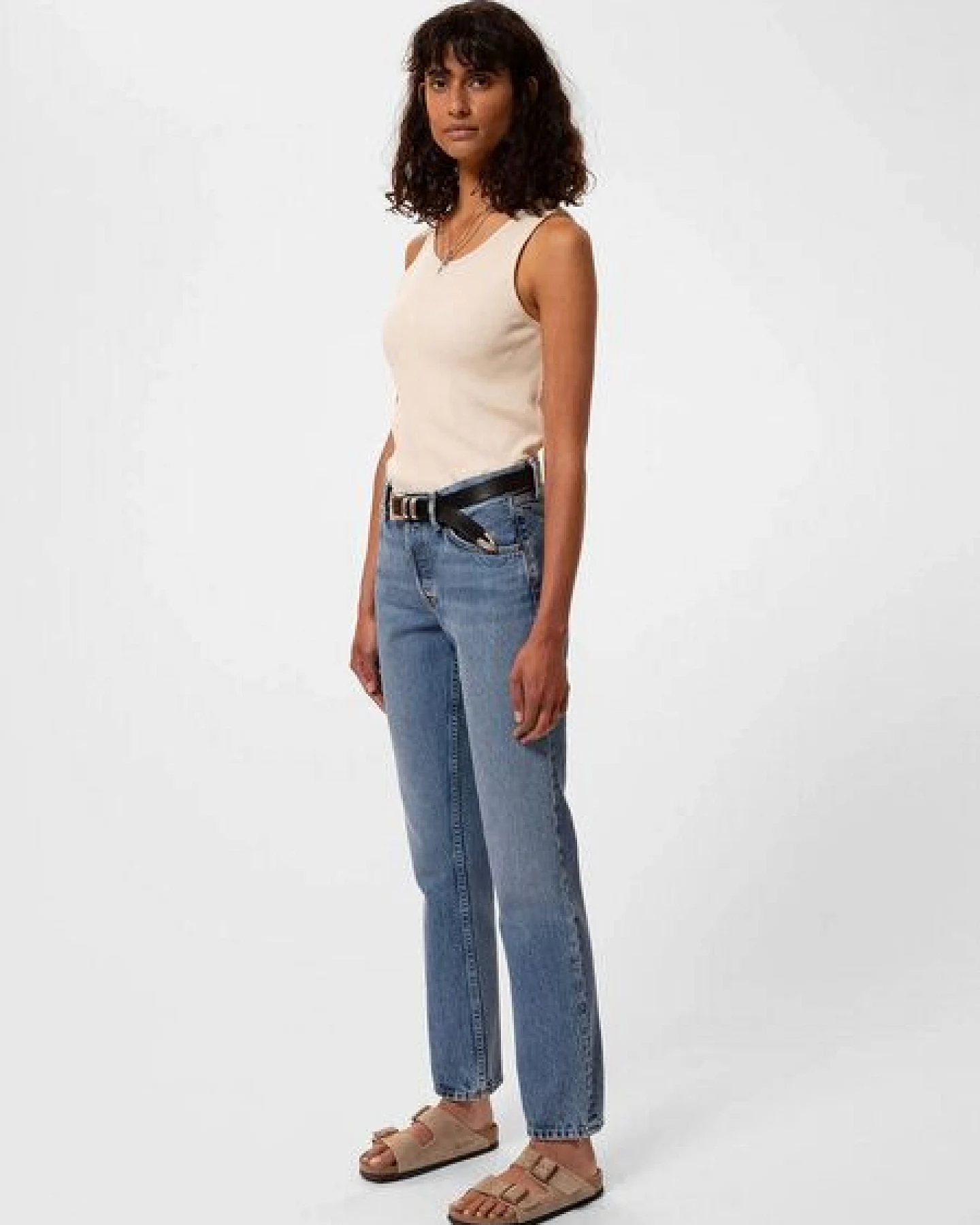 Nudie Jeans Regular Fit Damen Jeans - Shady Sadie - aus 100% biologisch angebauter Baumwolle – Ansicht 2