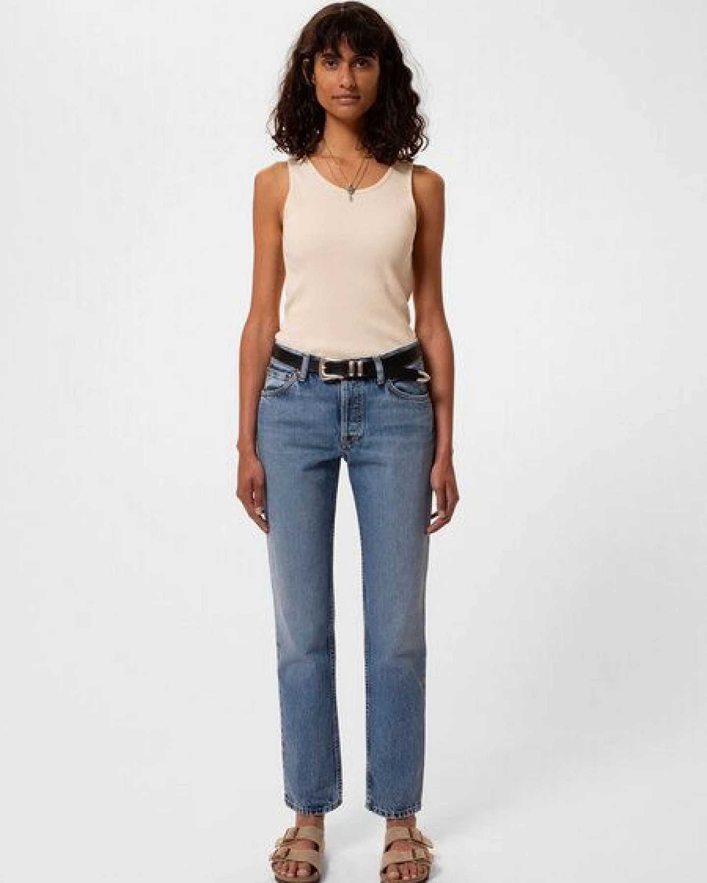Nudie Jeans Regular Fit Damen Jeans - Shady Sadie - aus 100% biologisch angebauter Baumwolle – Ansicht 2
