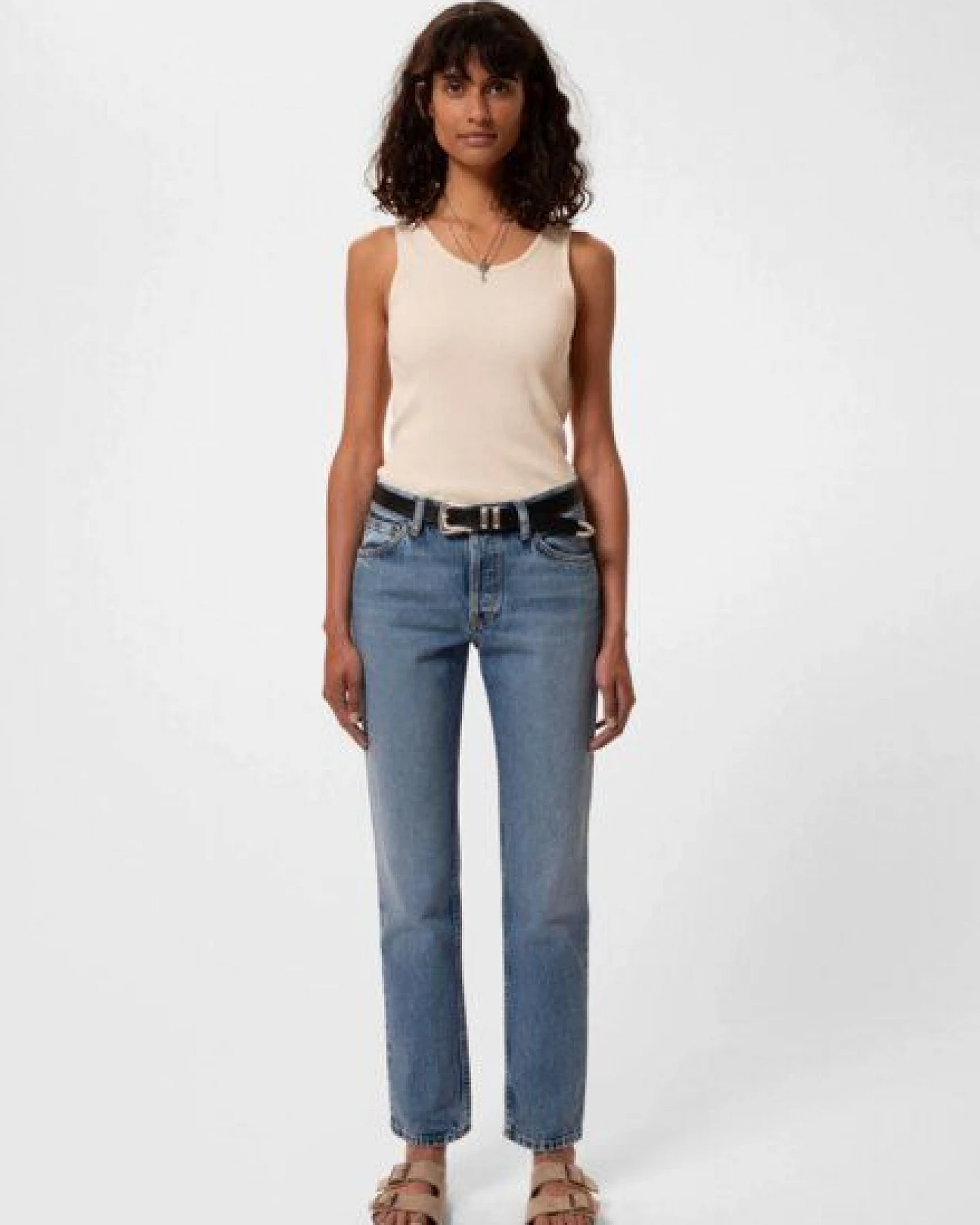 Nudie Jeans Regular Fit Damen Jeans - Shady Sadie - aus 100% biologisch angebauter Baumwolle – Ansicht 2
