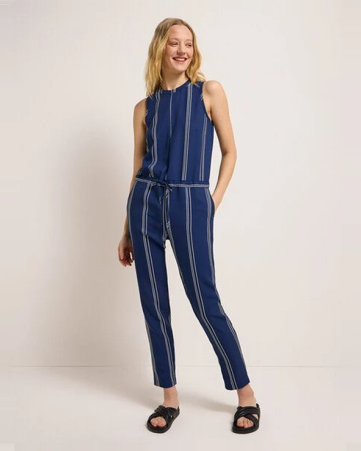 LANIUS Jumpsuit STRIPE aus TENCEL und Bio-Leinen