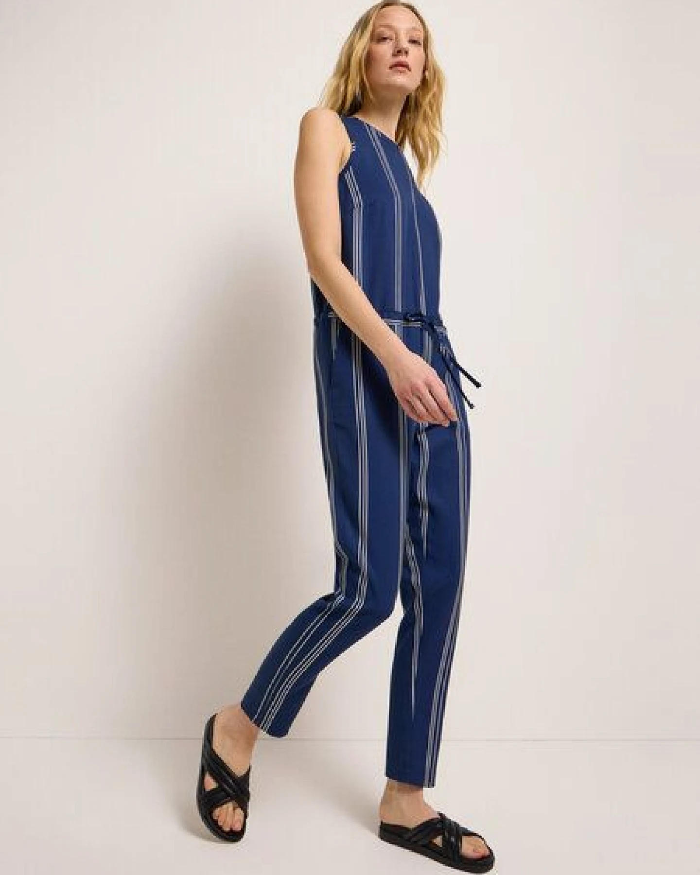 LANIUS Jumpsuit STRIPE aus TENCEL und Bio-Leinen – Ansicht 2