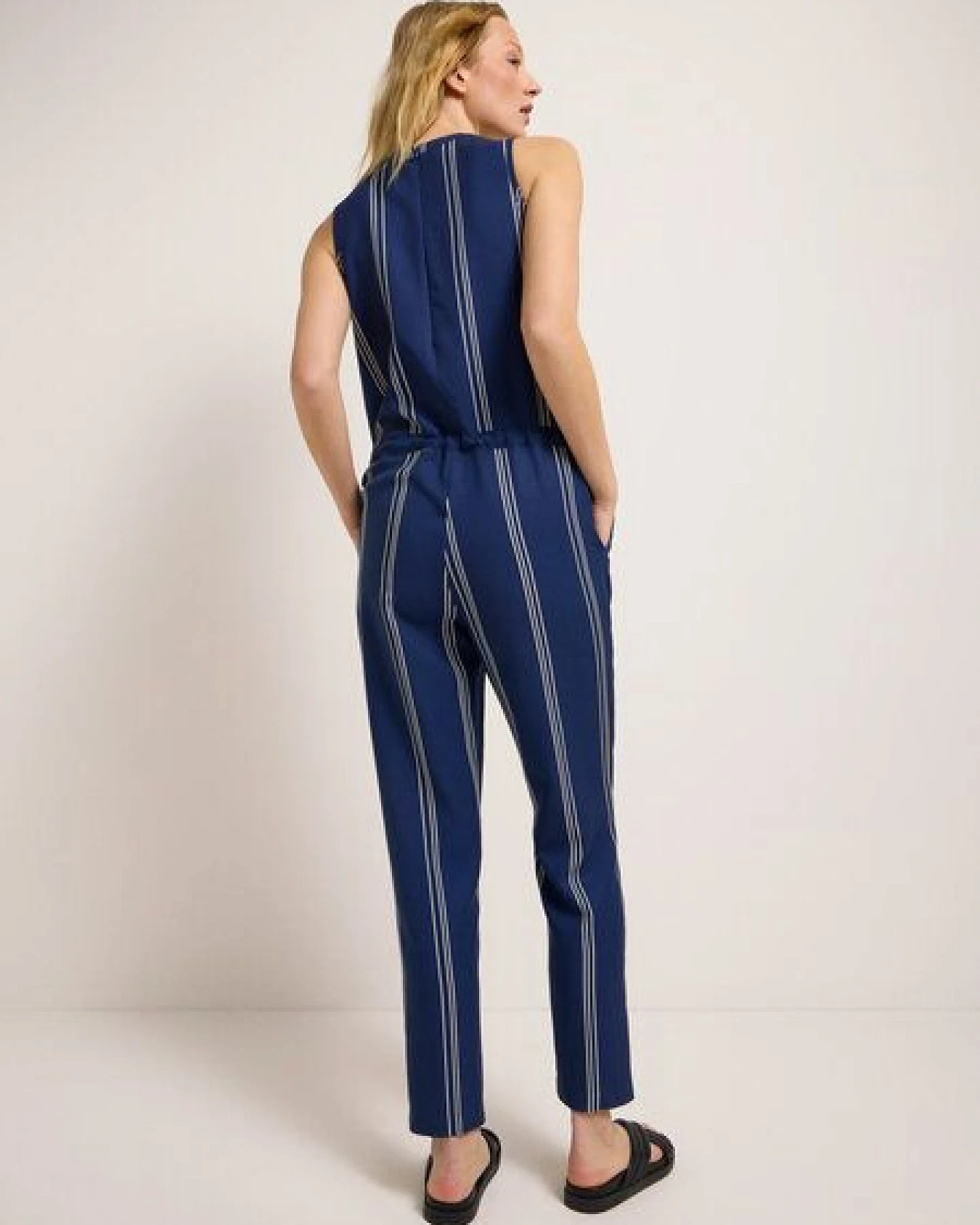 LANIUS Jumpsuit STRIPE aus TENCEL und Bio-Leinen – Ansicht 3