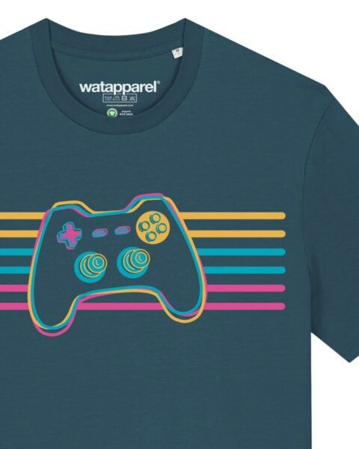 watapparel T-Shirt Unisex Retro Joystick – Ansicht 3