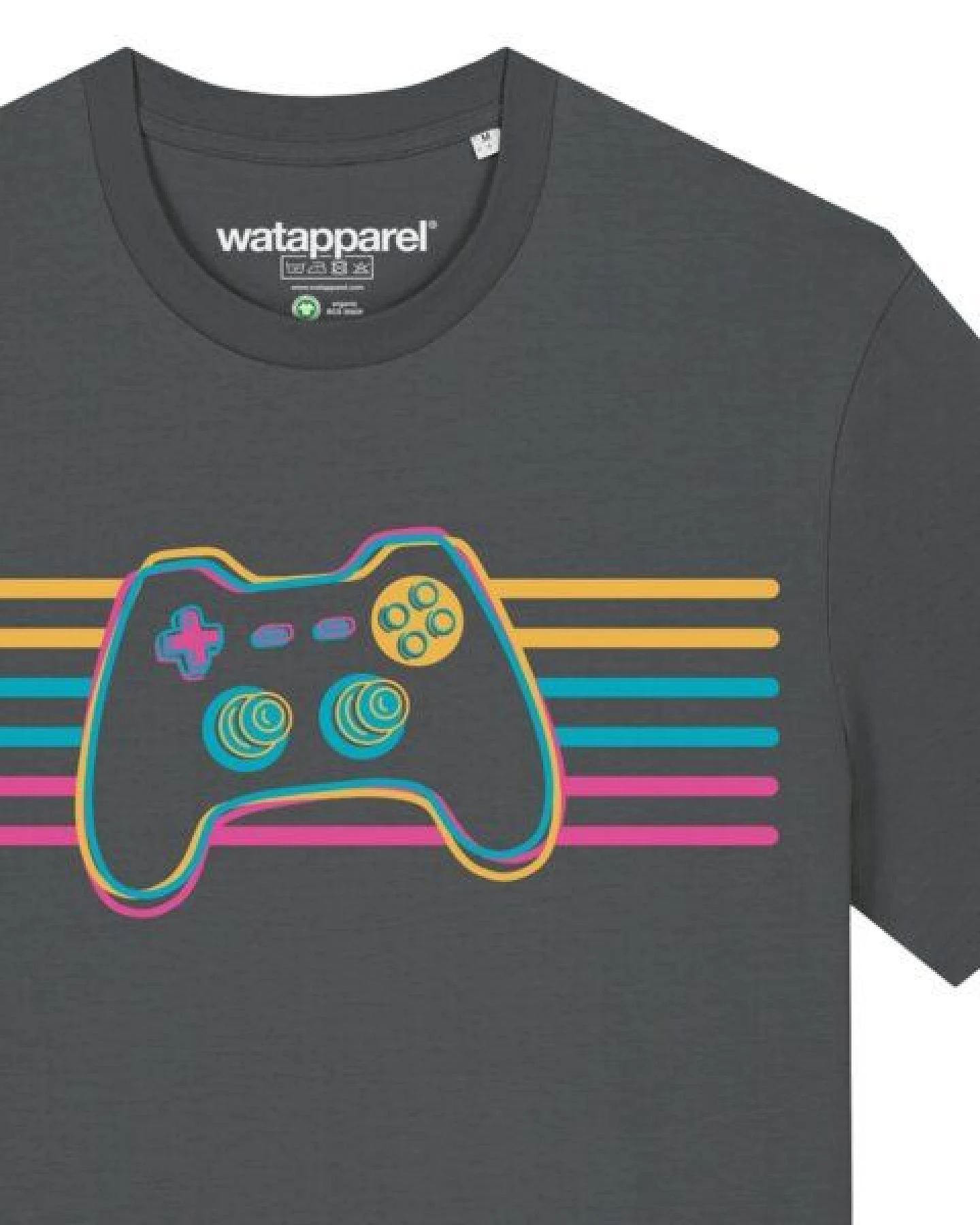 watapparel T-Shirt Unisex Retro Joystick – Ansicht 3