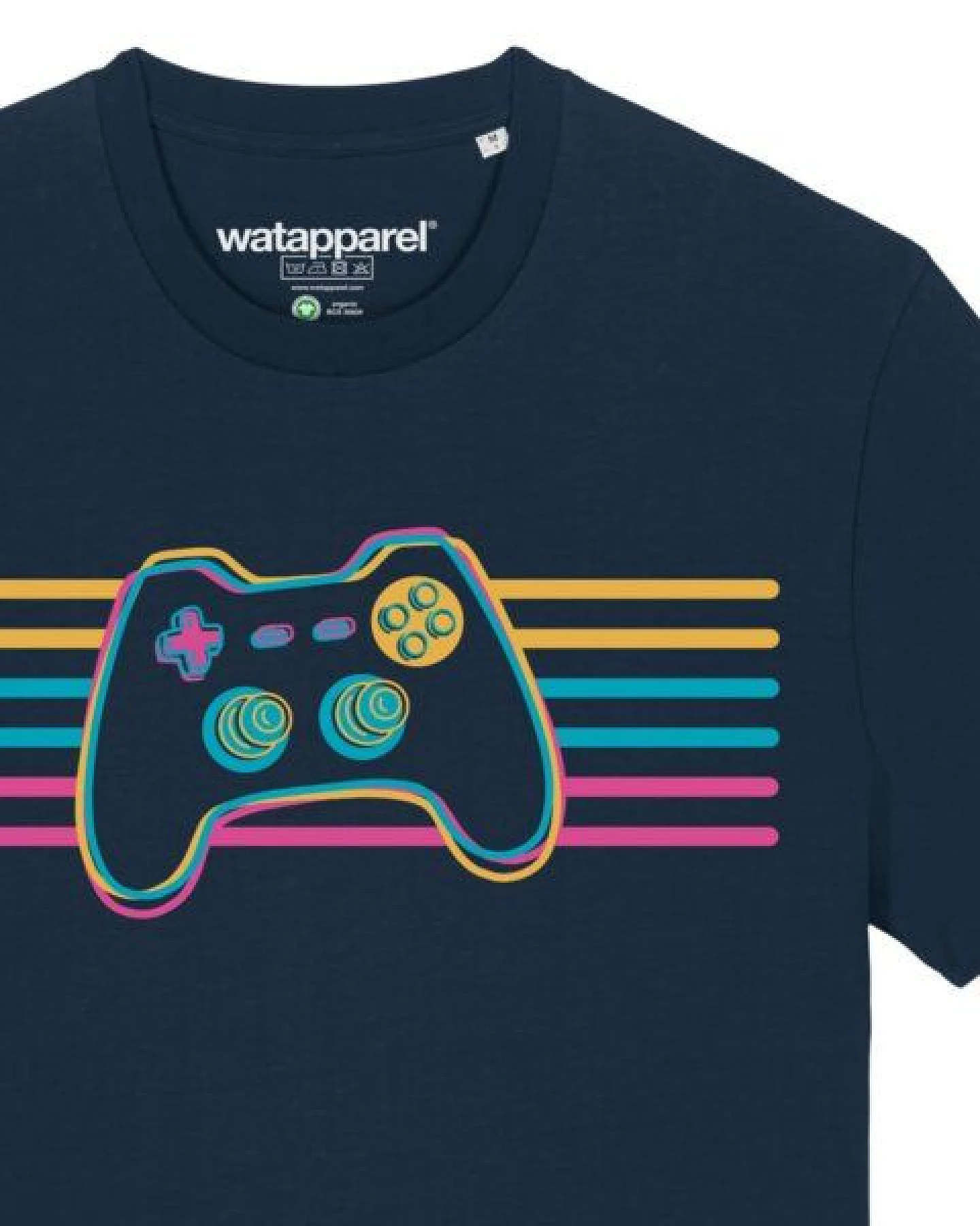 watapparel T-Shirt Unisex Retro Joystick – Ansicht 3