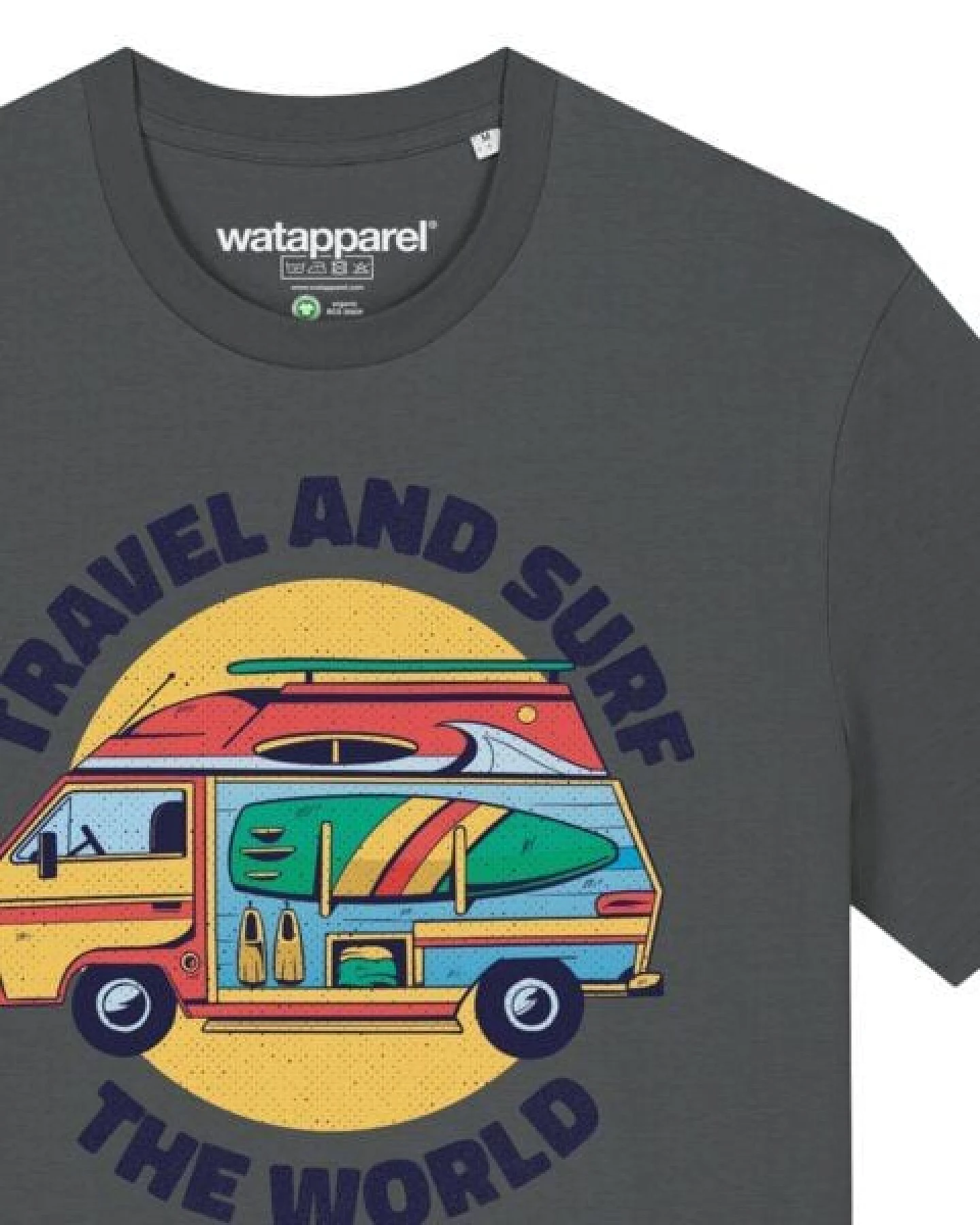 watapparel T-Shirt Unisex Travel and surf – Ansicht 3