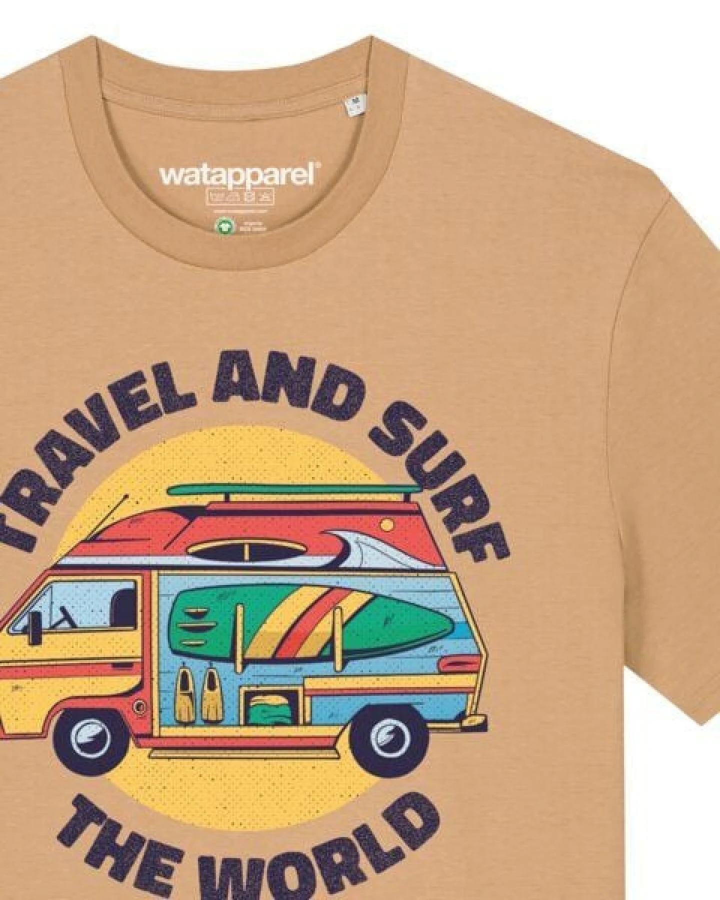 watapparel T-Shirt Unisex Travel and surf – Ansicht 3
