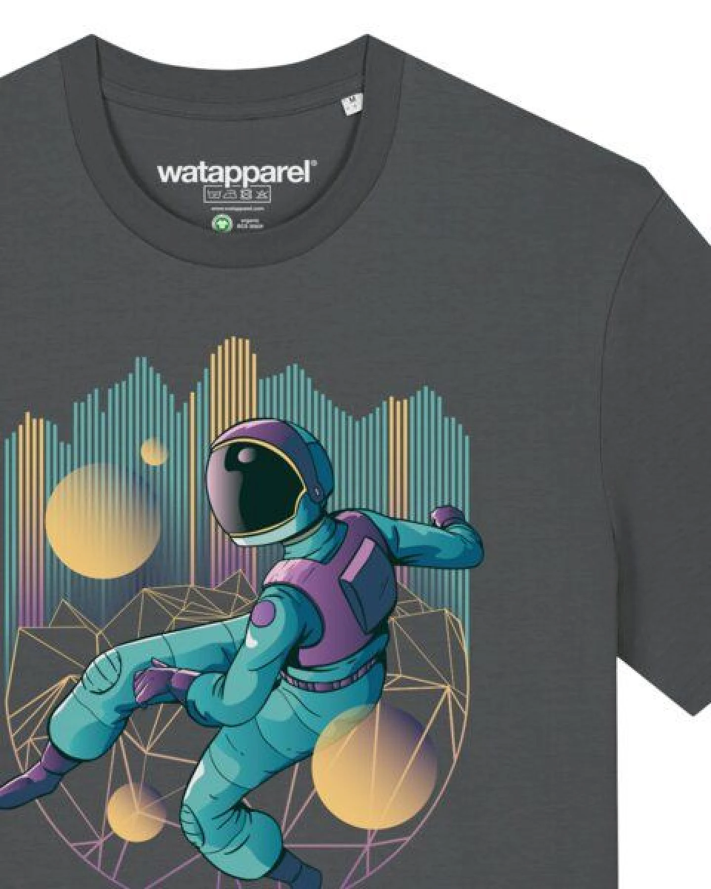 watapparel T-Shirt Unisex Techno Astronaut – Ansicht 3