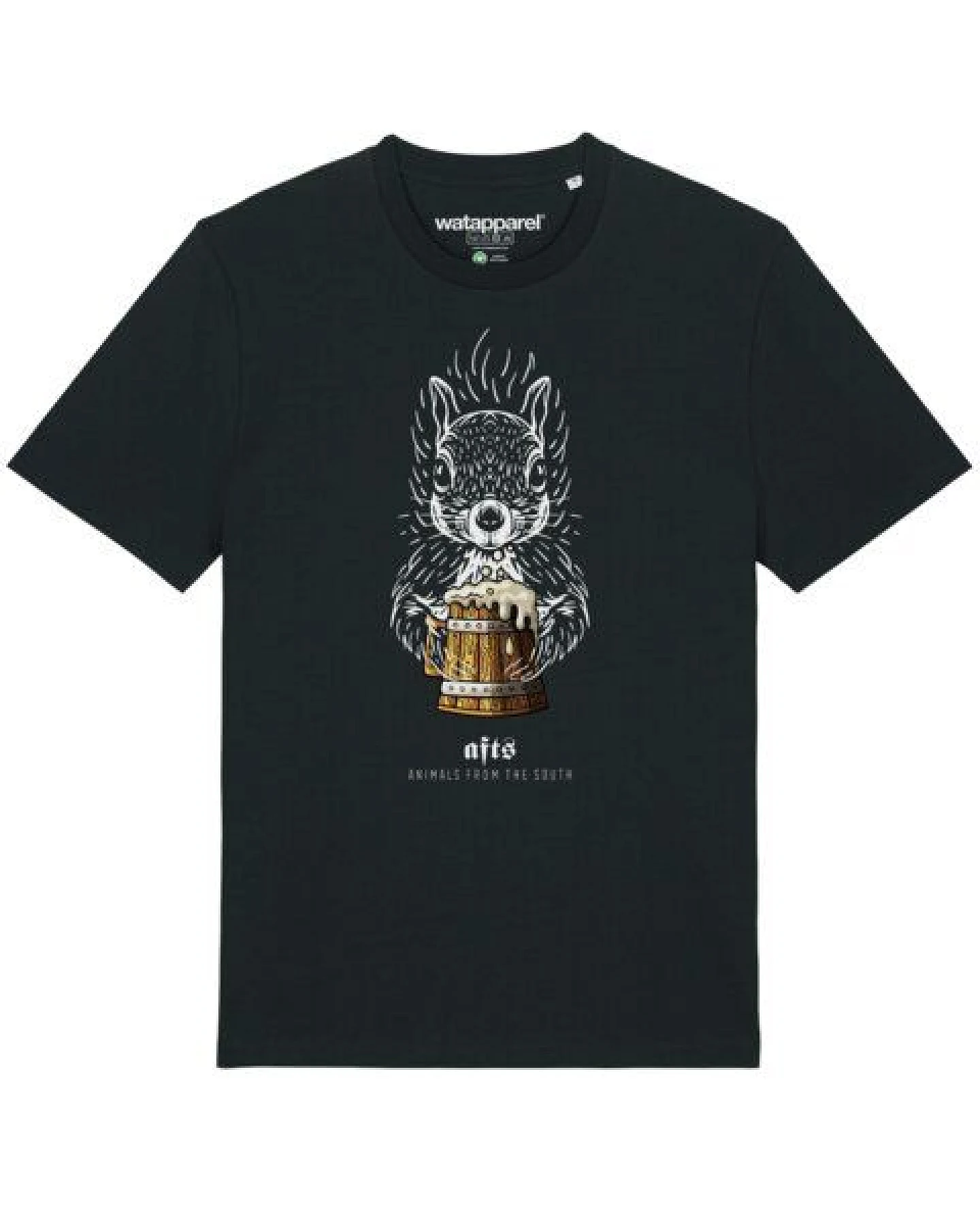 watapparel T-Shirt Unisex [#afts] Eichhörnchen – Ansicht 2